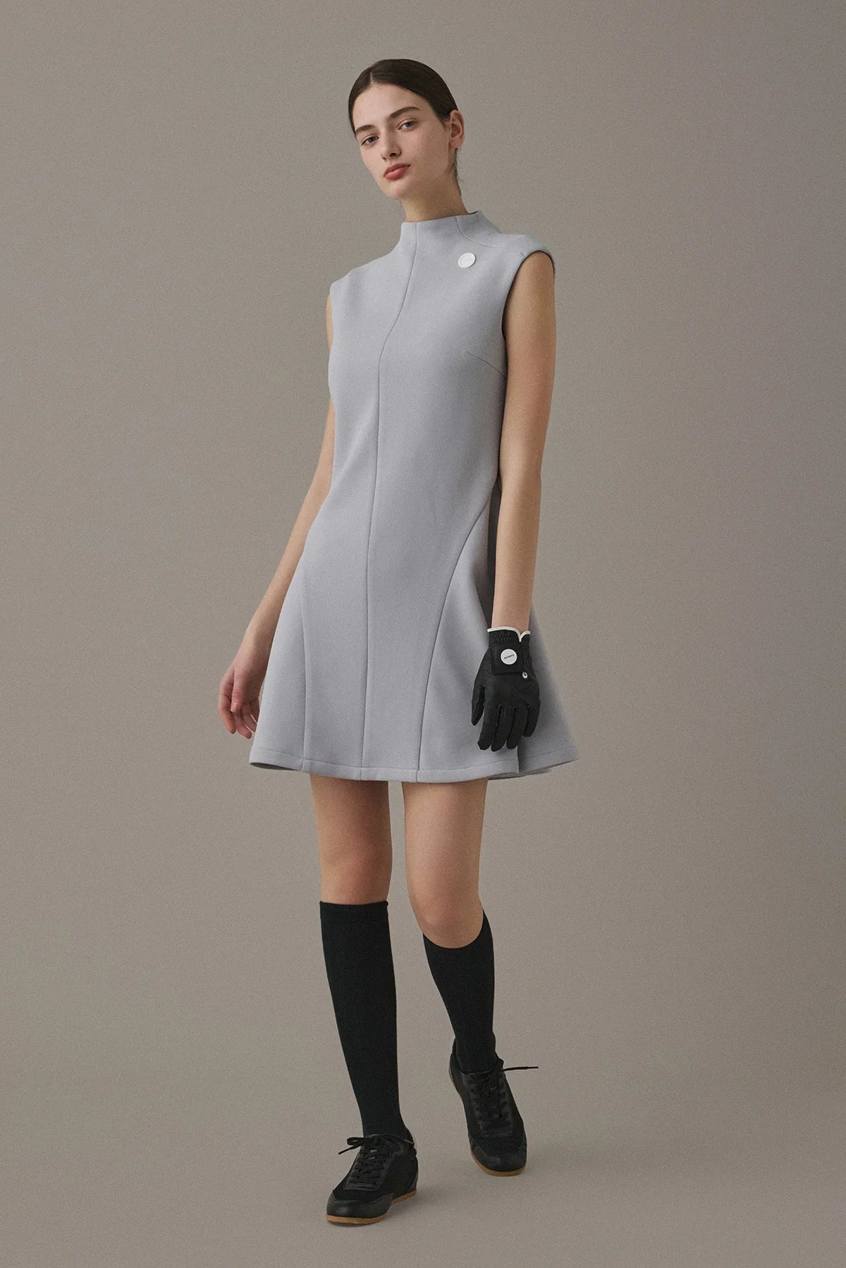 レディースウェア ESQUISE golf FLOATING MINI DRESS - BLACK DRESS FEMME