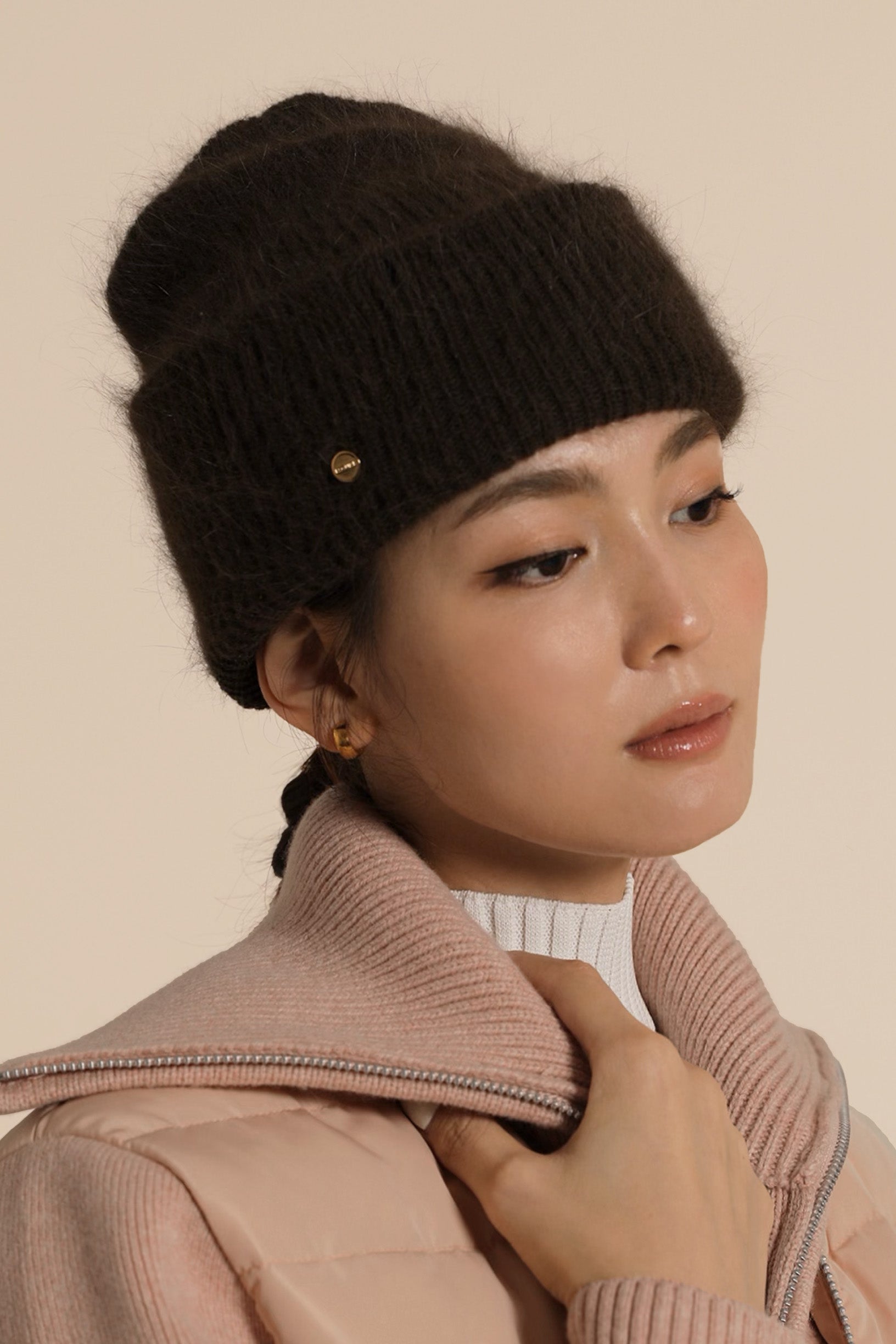 ANGORA SOFT BEANIE - Espresso