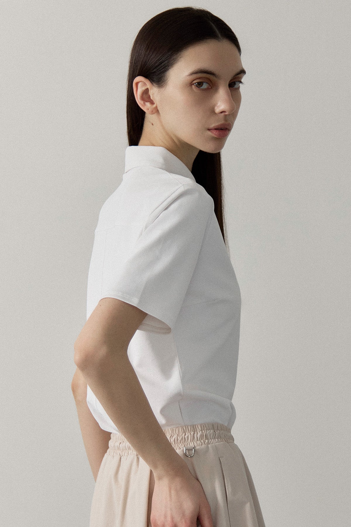 AIRY STRETCH POLO - White