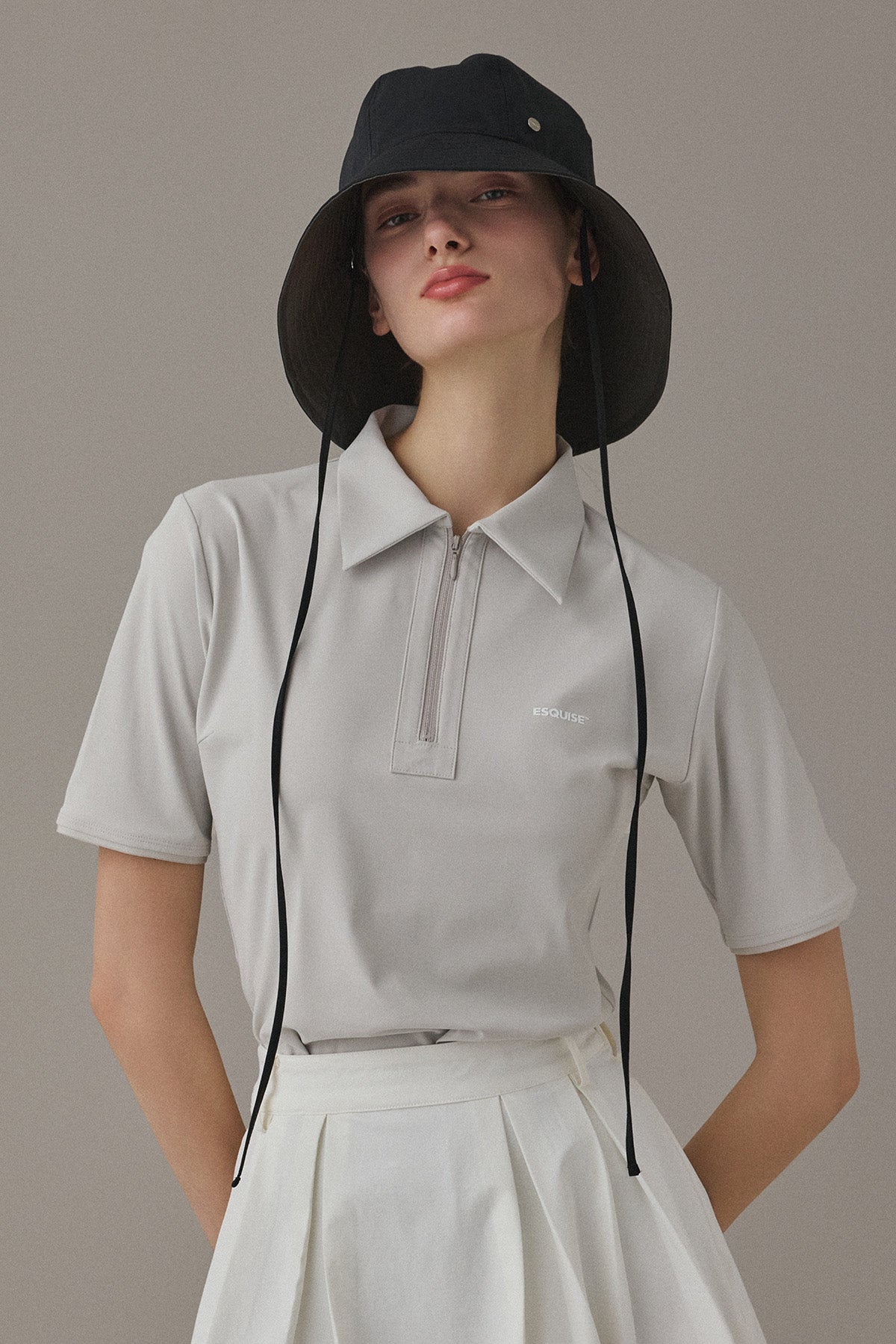 MODERN ZIP POLO - Clay