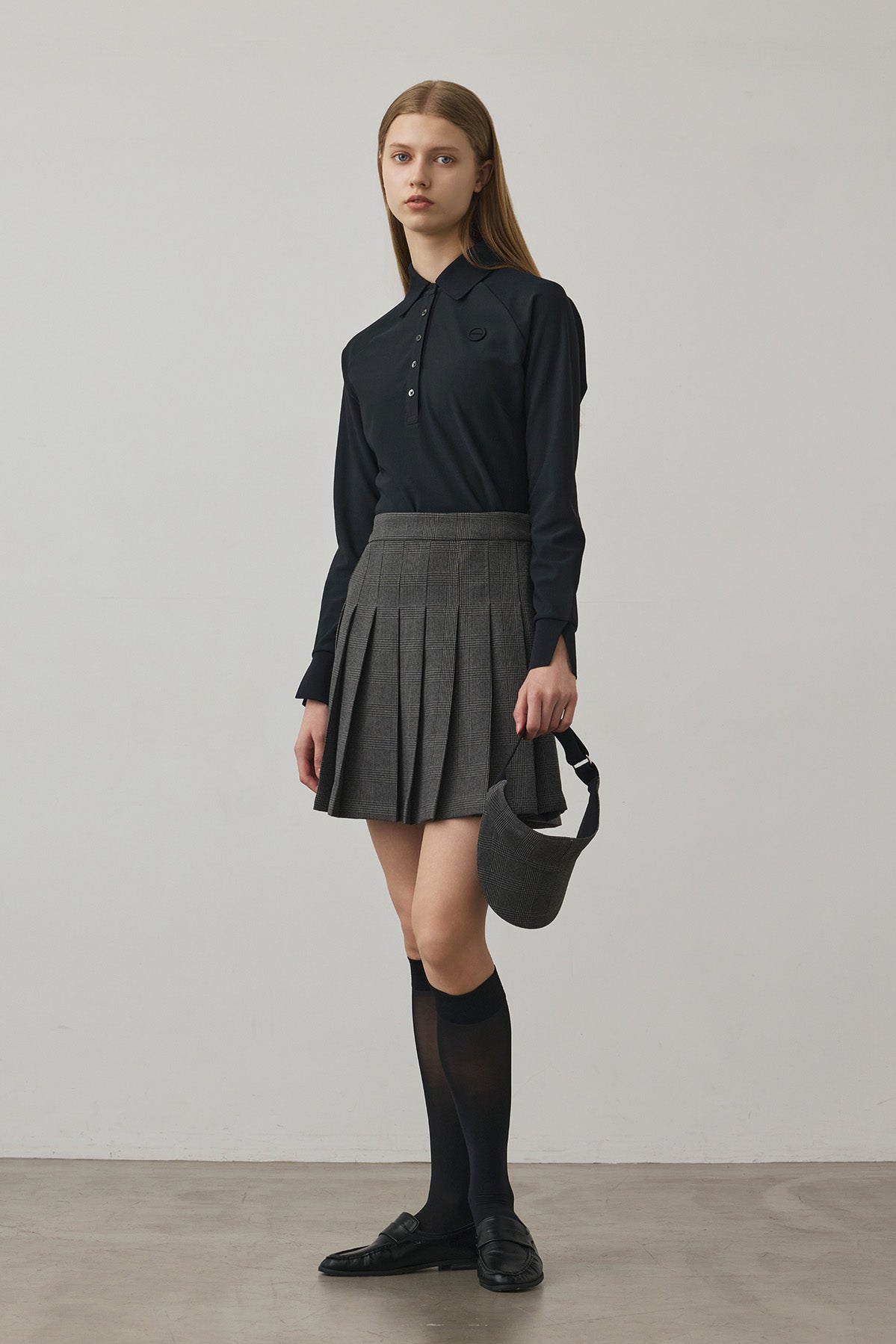 PEARLKNIT CUFFS POLO - Black
