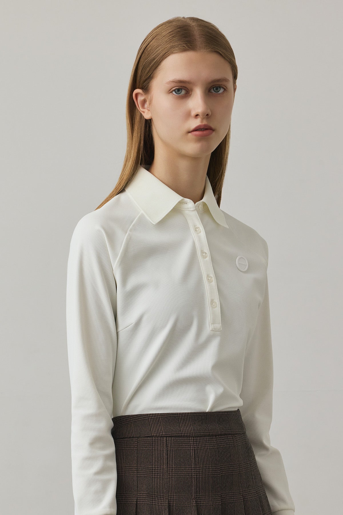 PEARLKNIT CUFFS POLO - White