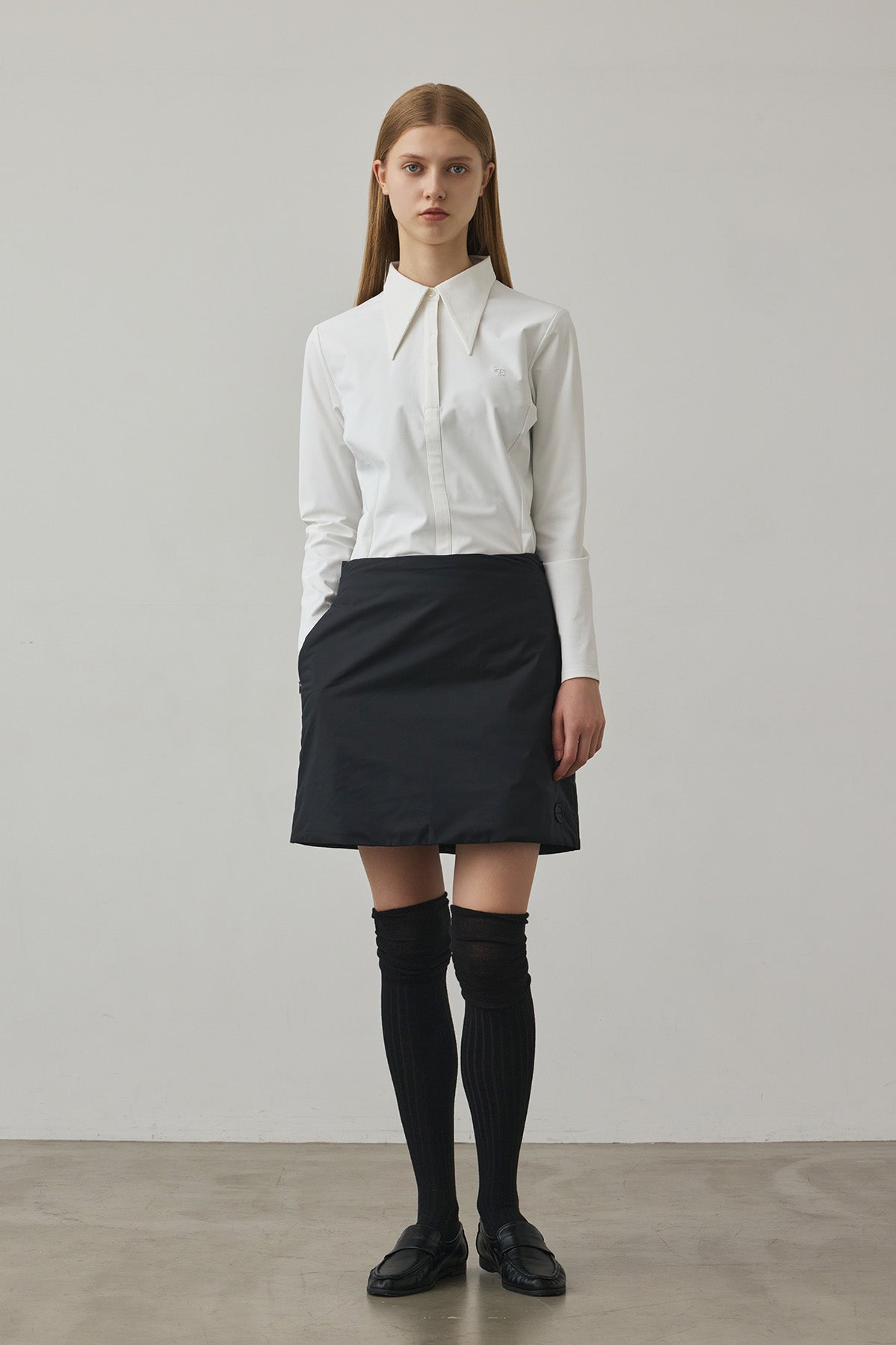 CLASSIC COLLAR SHIRT TOP - White