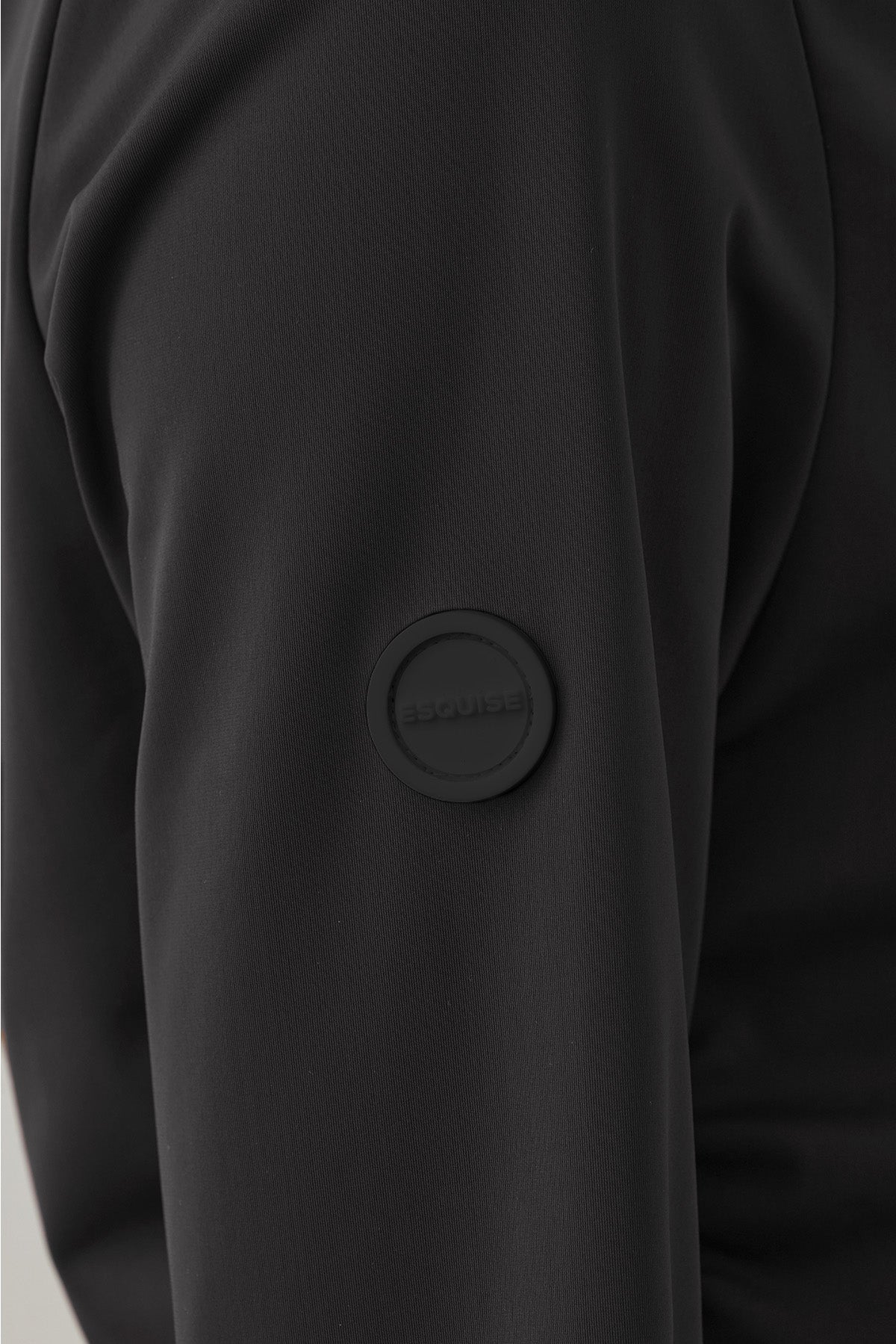 GATHER STRETCH TOP - Black