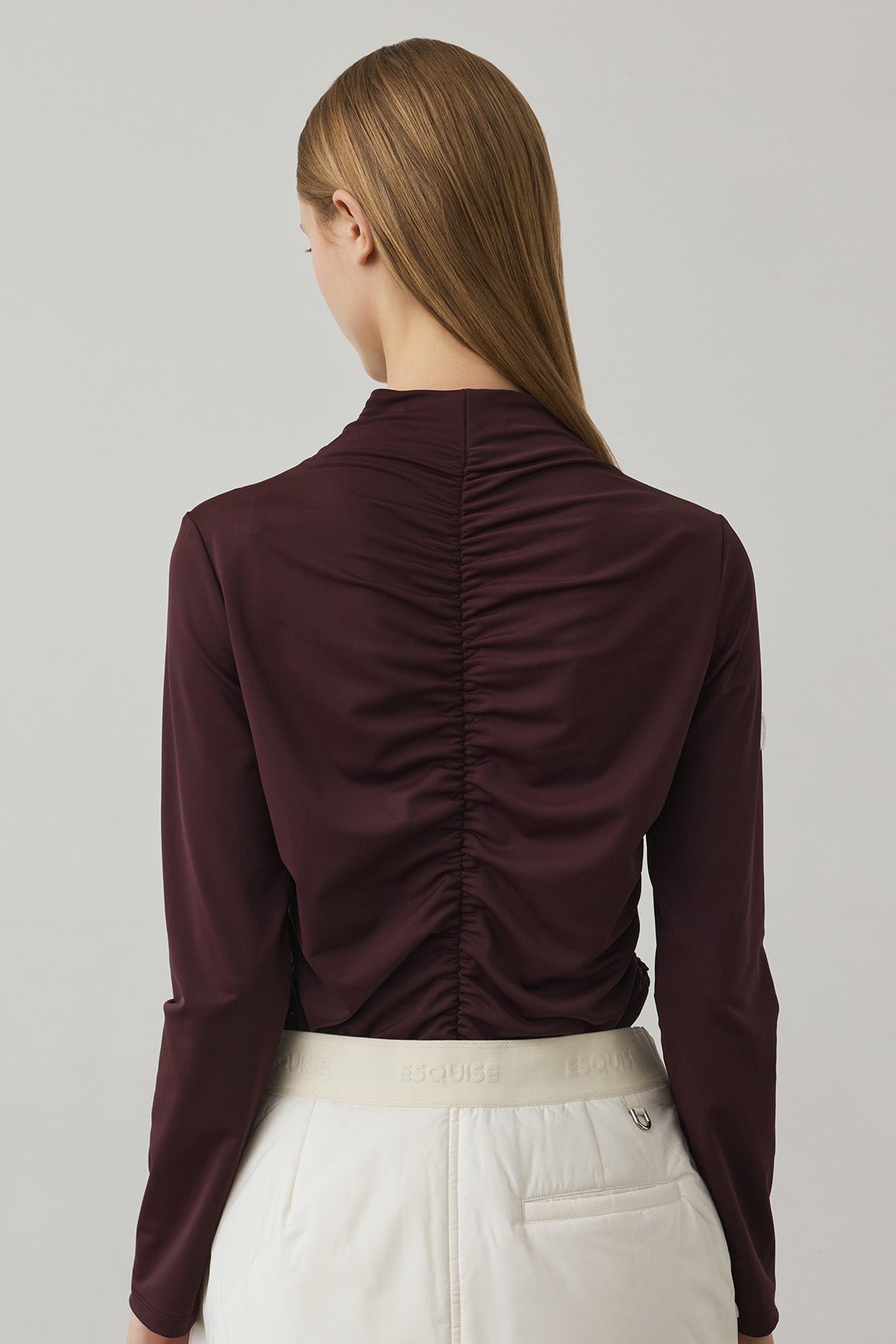 GATHER STRETCH TOP - Wine