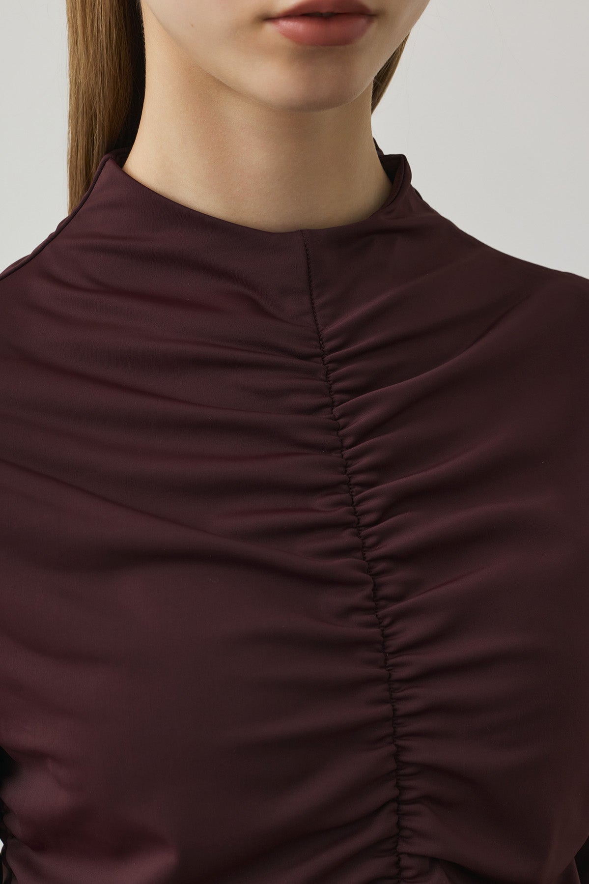 GATHER STRETCH TOP - Wine