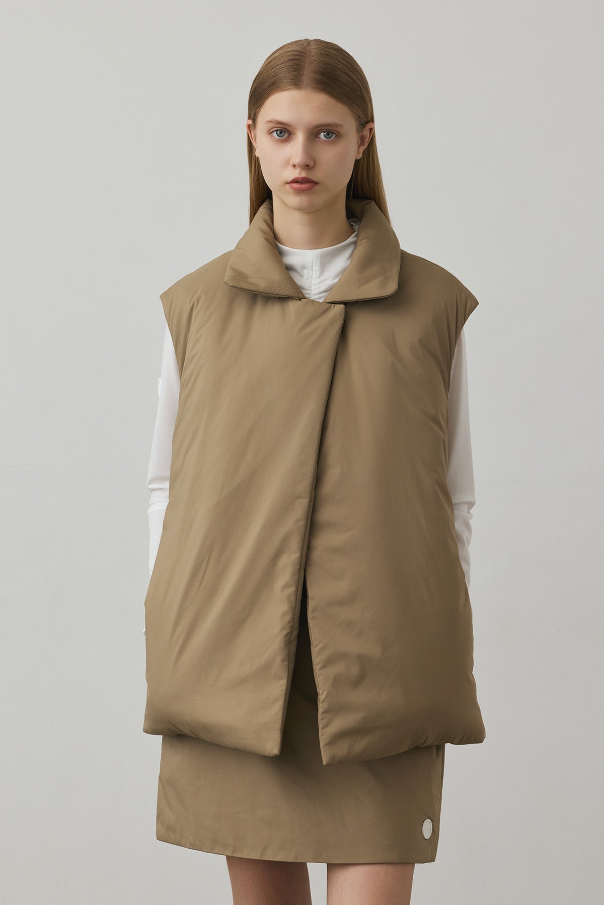 SOFT FEEL WARM VEST - Beige