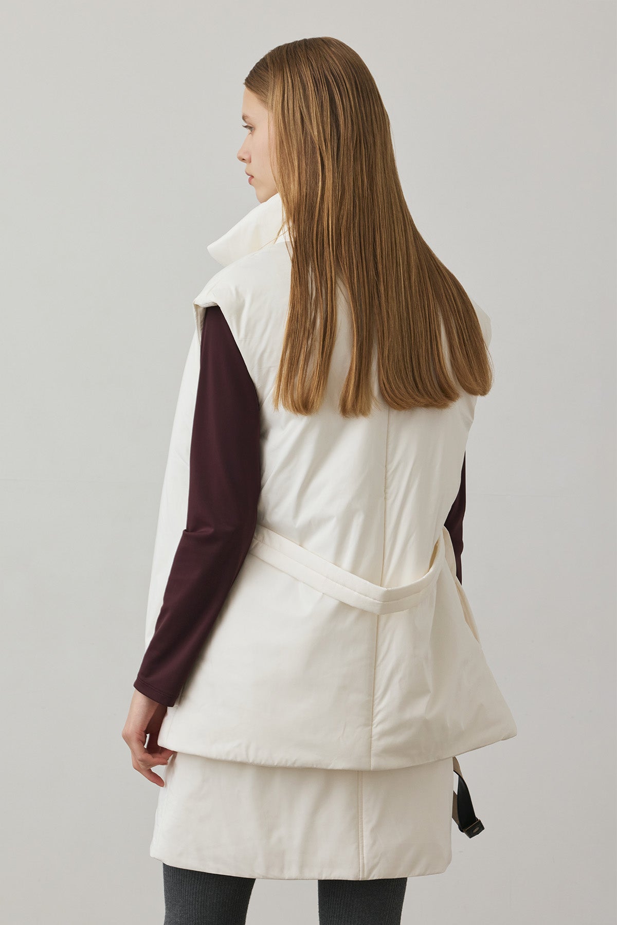 SOFT FEEL WARM VEST - White