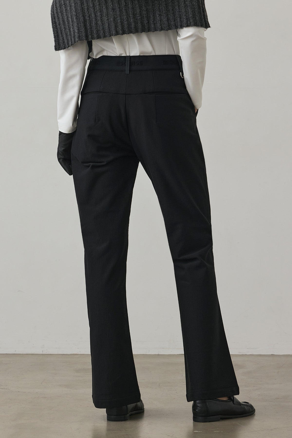 WINTER WARM FLARE PANTS - Black