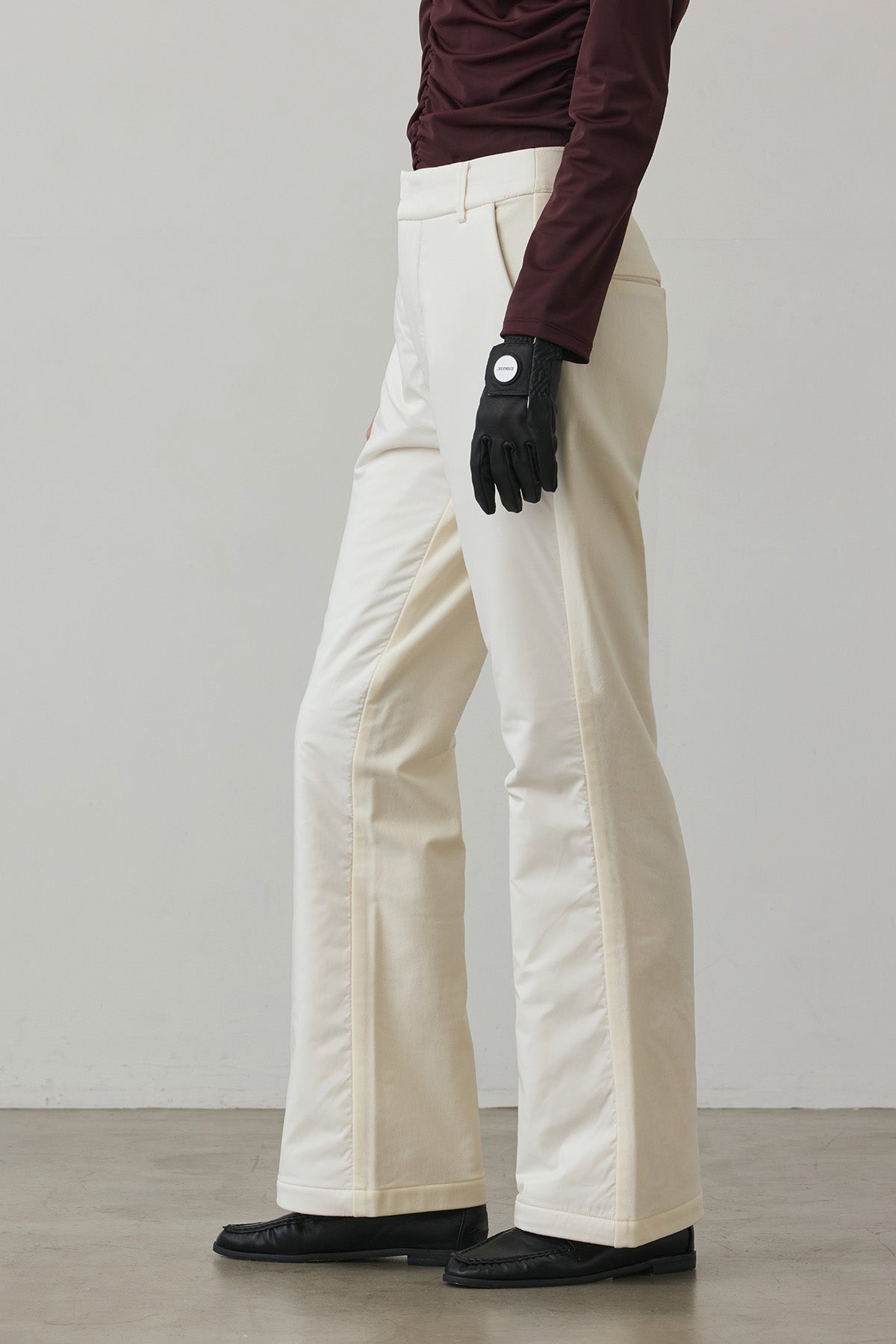 WINTER WARM FLARE PANTS - White