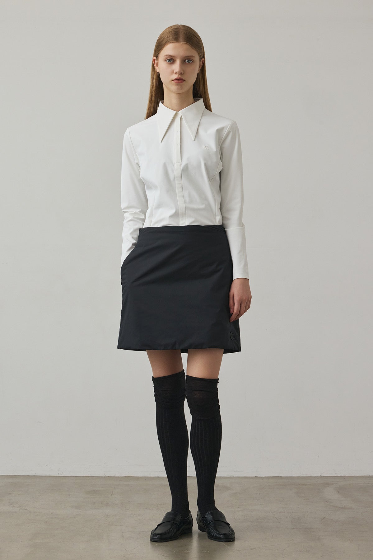 SOFT FEEL WARM SKIRT - Black