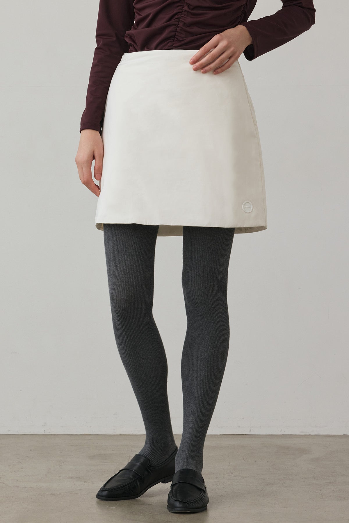 SOFT FEEL WARM SKIRT - White