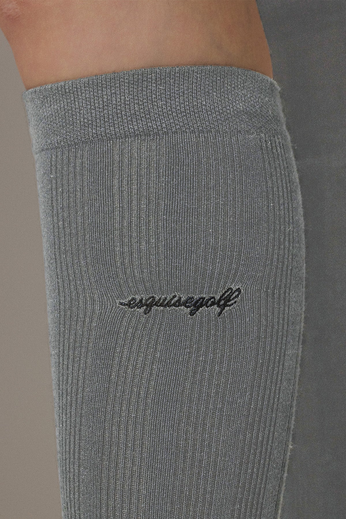 RIBBED HIGH SOCKS - Clay