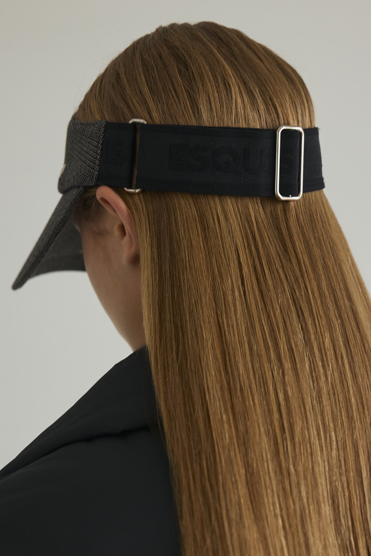 GLEN CHECK CURVE VISOR - Gray