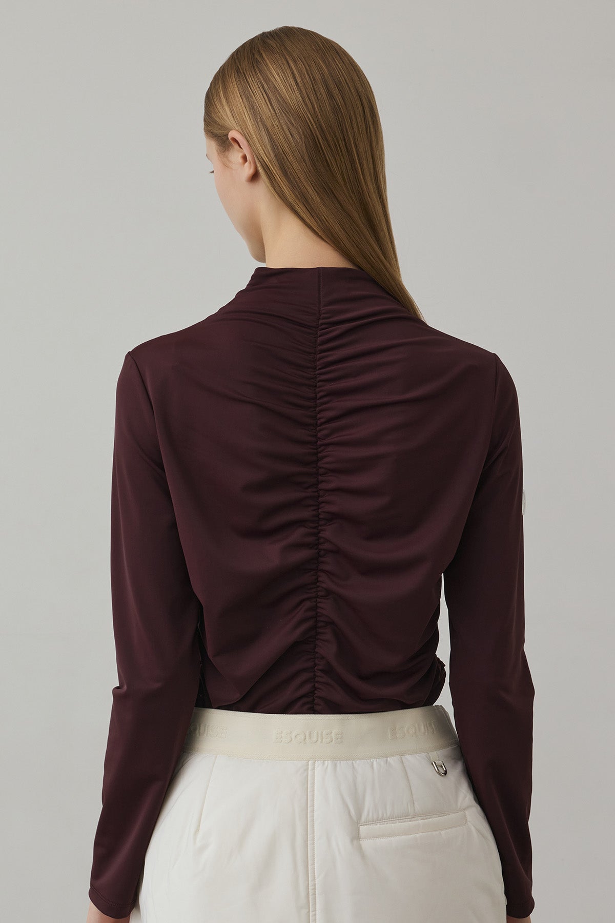 GATHER STRETCH TOP - Wine