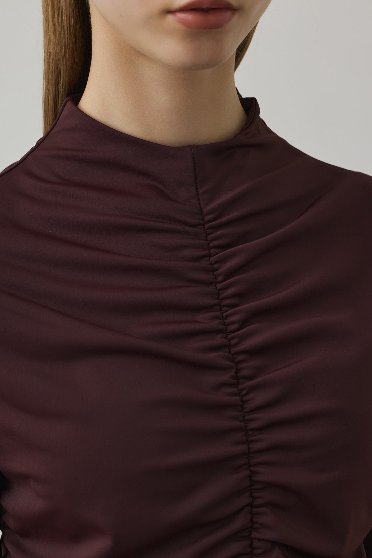 GATHER STRETCH TOP - Wine