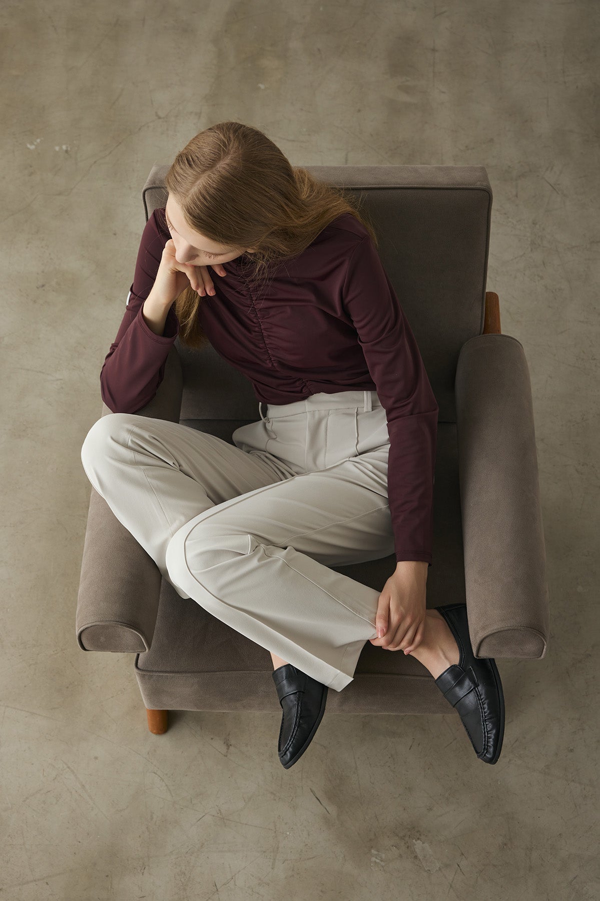 FIRST FLARE PANTS - Clay