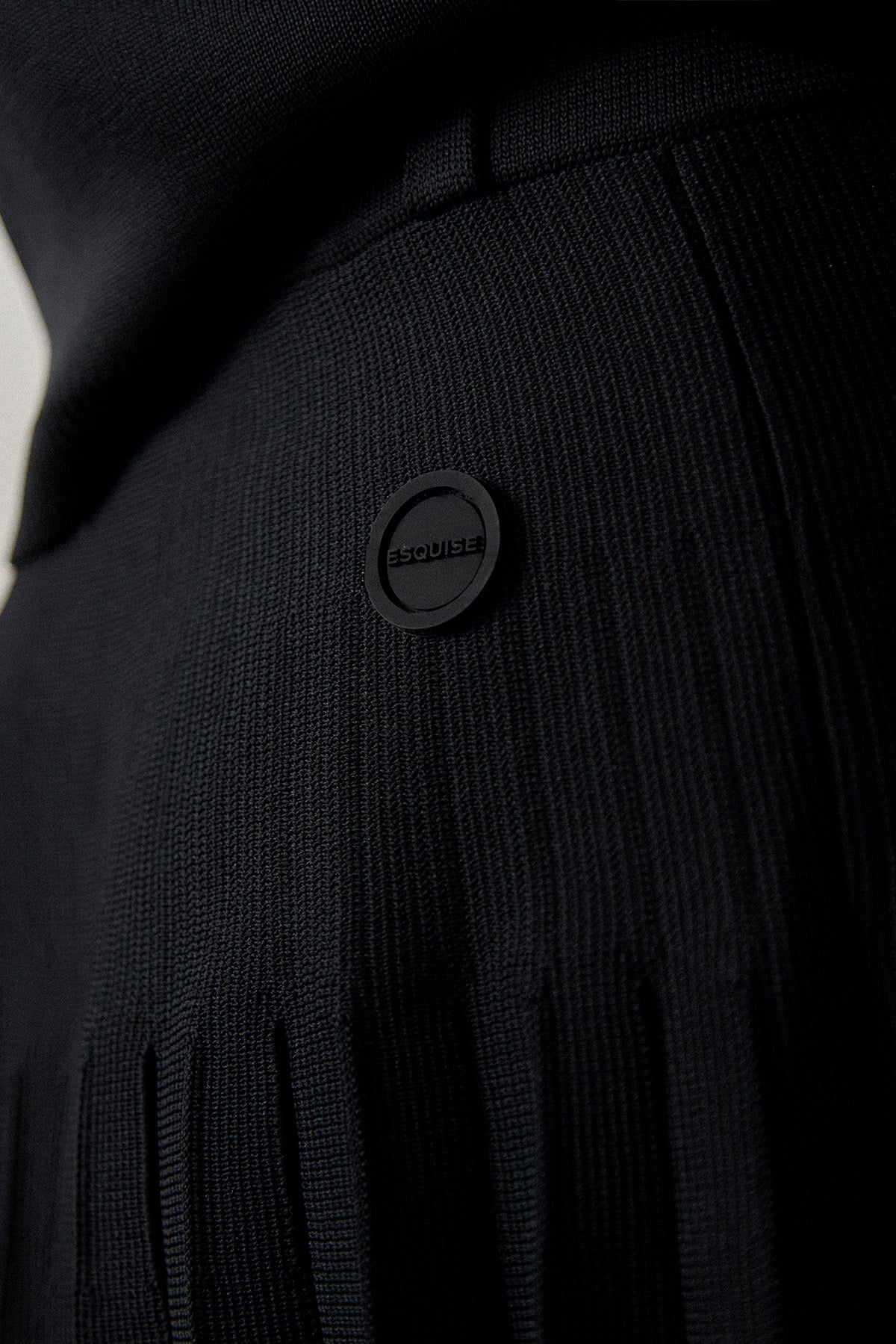 RECYCLED SMOOTH-KNIT PLEATS - Black