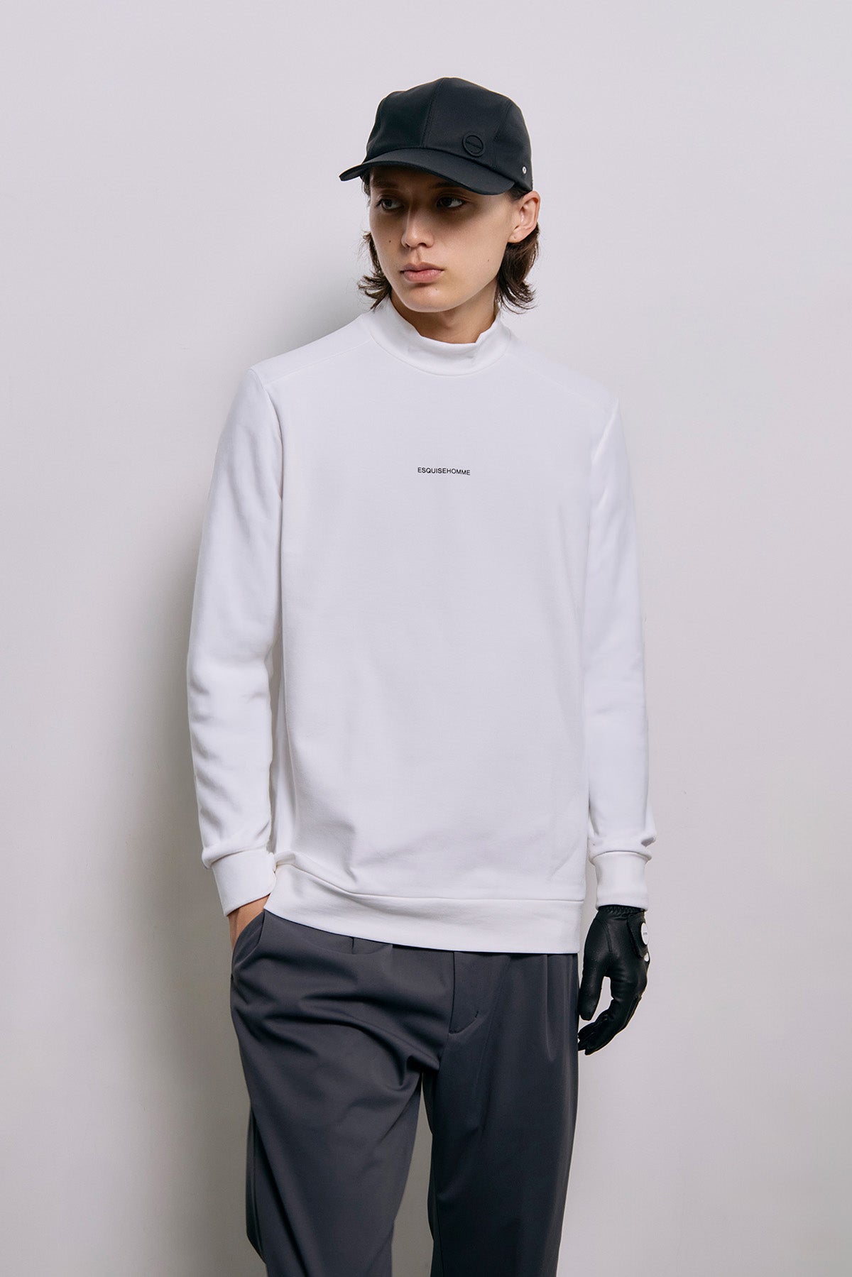 BASIC WARM MOCK NECK - White
