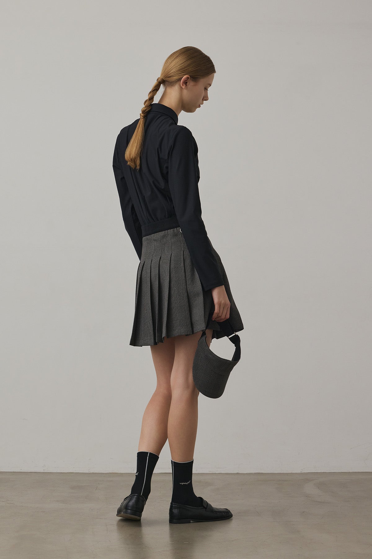 CLASSIC COLLAR SHIRT TOP - Black