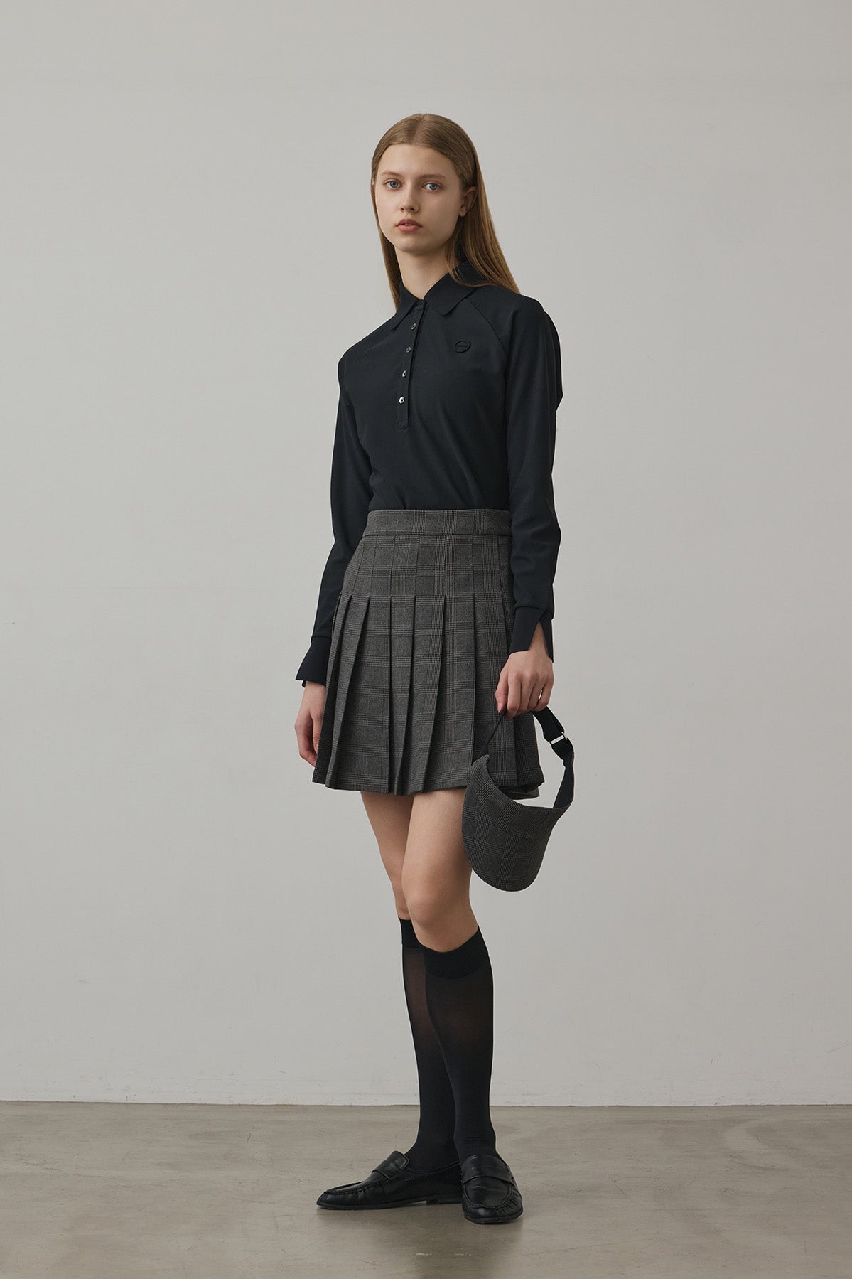 PEARLKNIT CUFFS POLO - Black