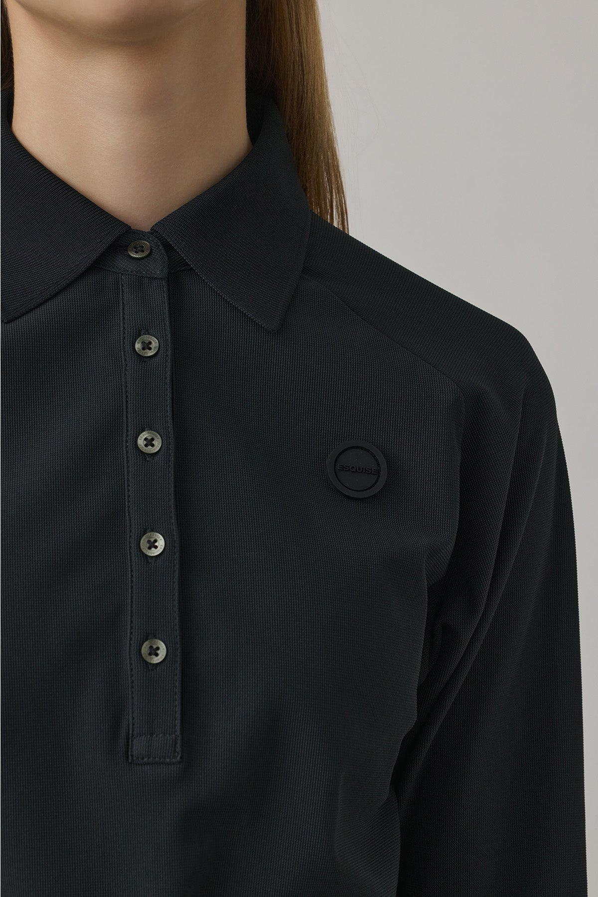 PEARLKNIT CUFFS POLO - Black