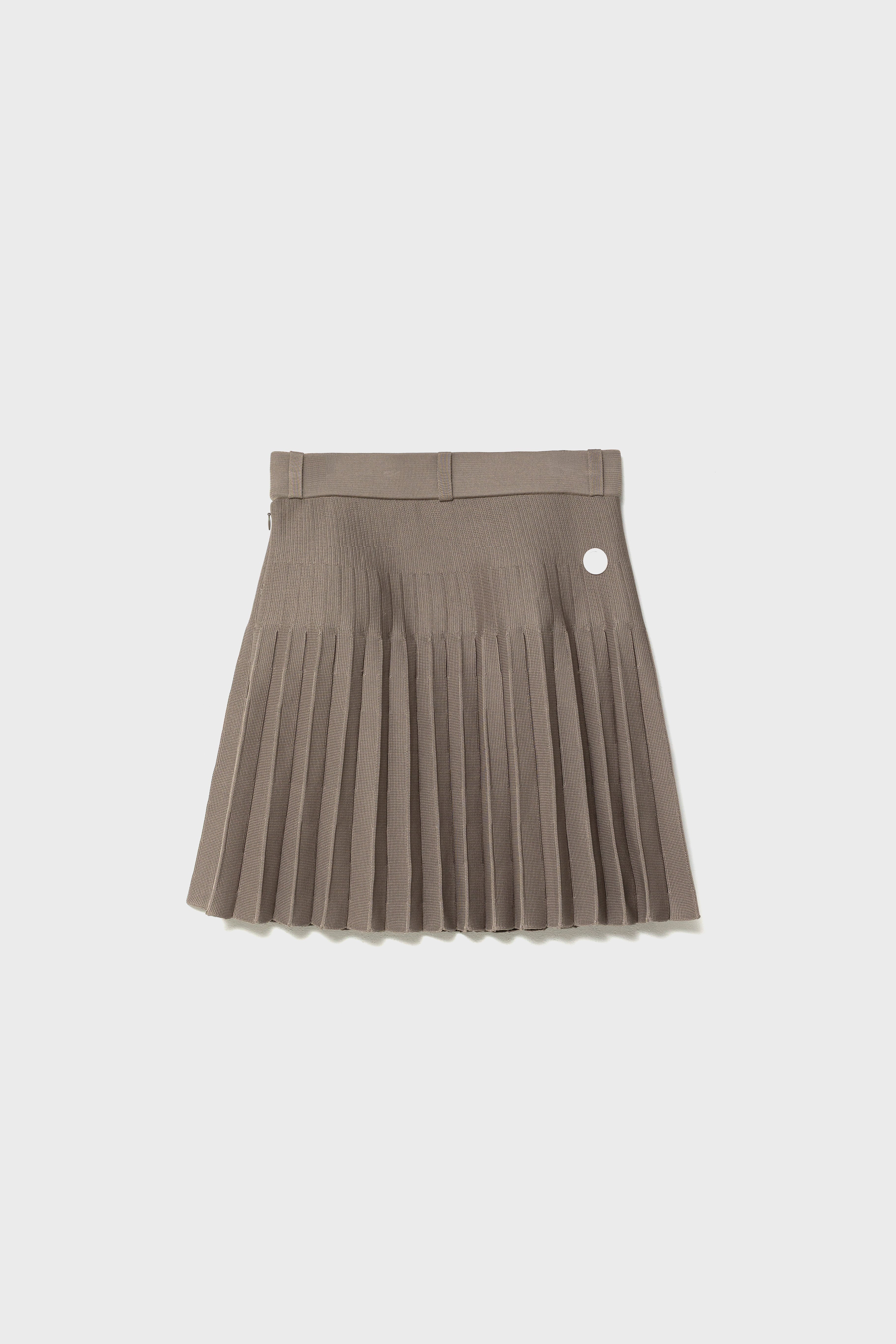 RECYCLED SMOOTH-KNIT PLEATS - Beige