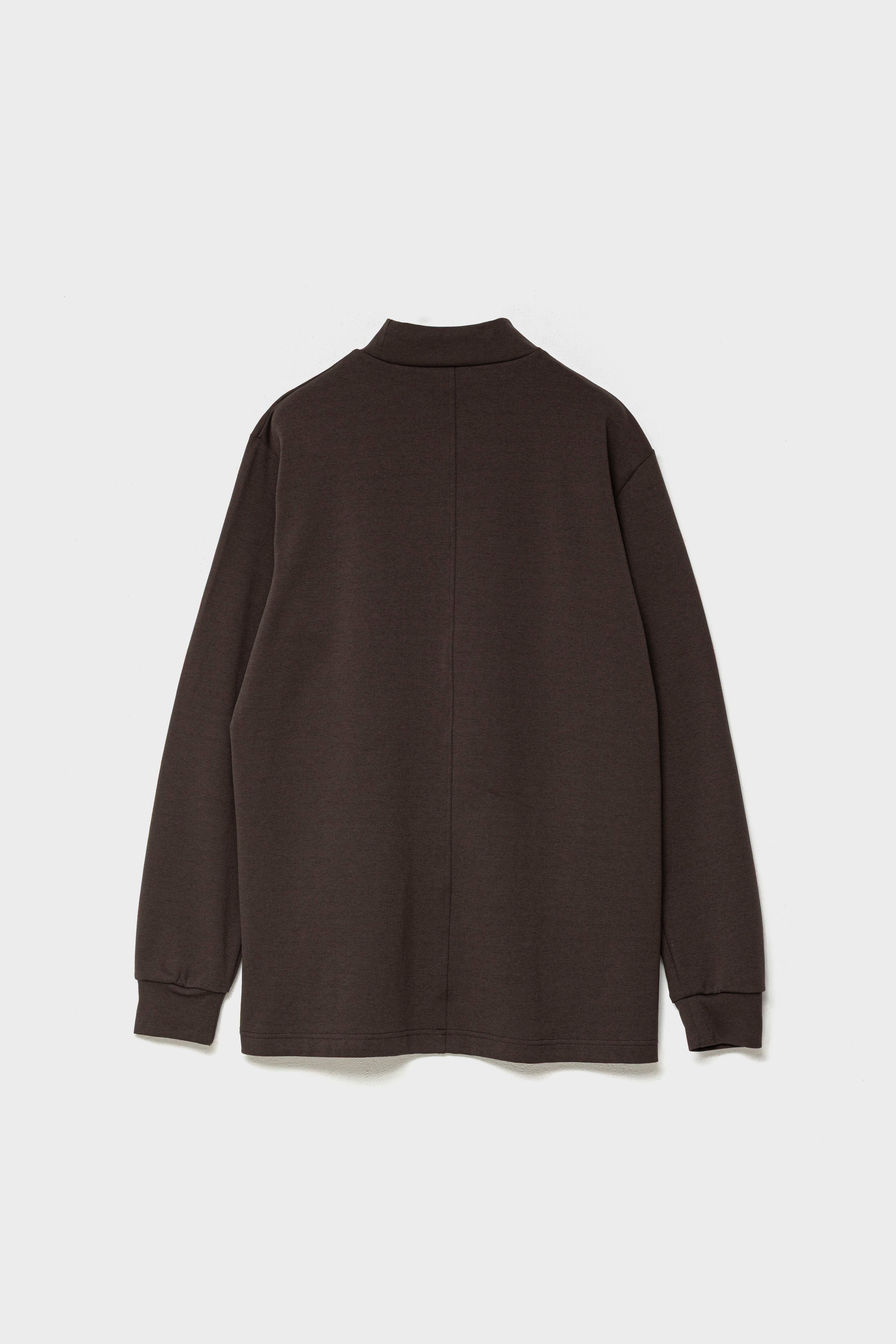 RELAXED STRETCH MOCKNECK - Brown