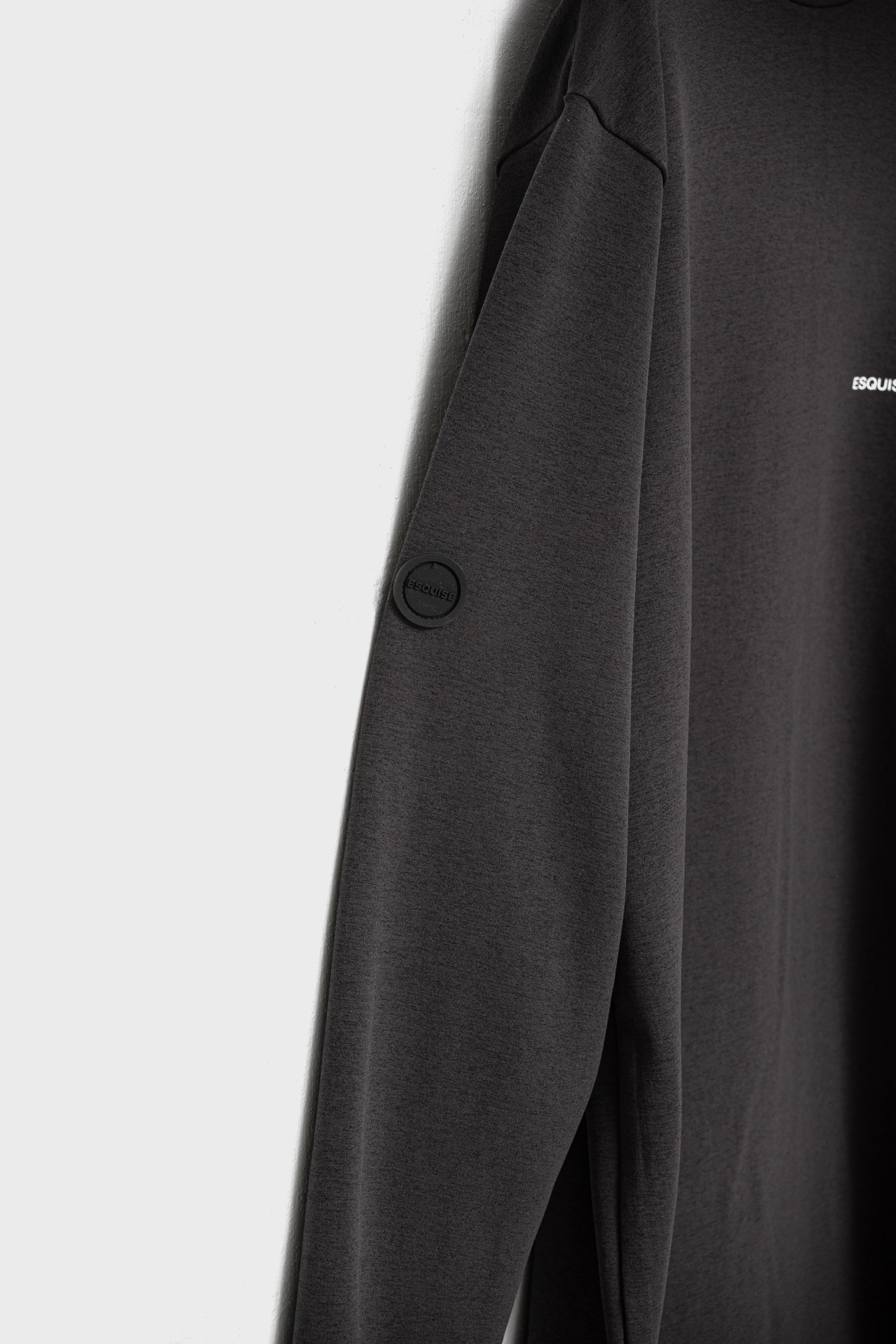 RELAXED STRETCH MOCKNECK - Charcoal