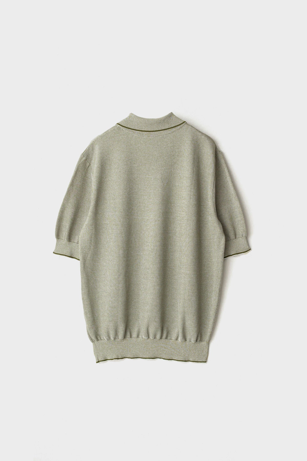 FINE WEAVE KNIT POLO - Khaki