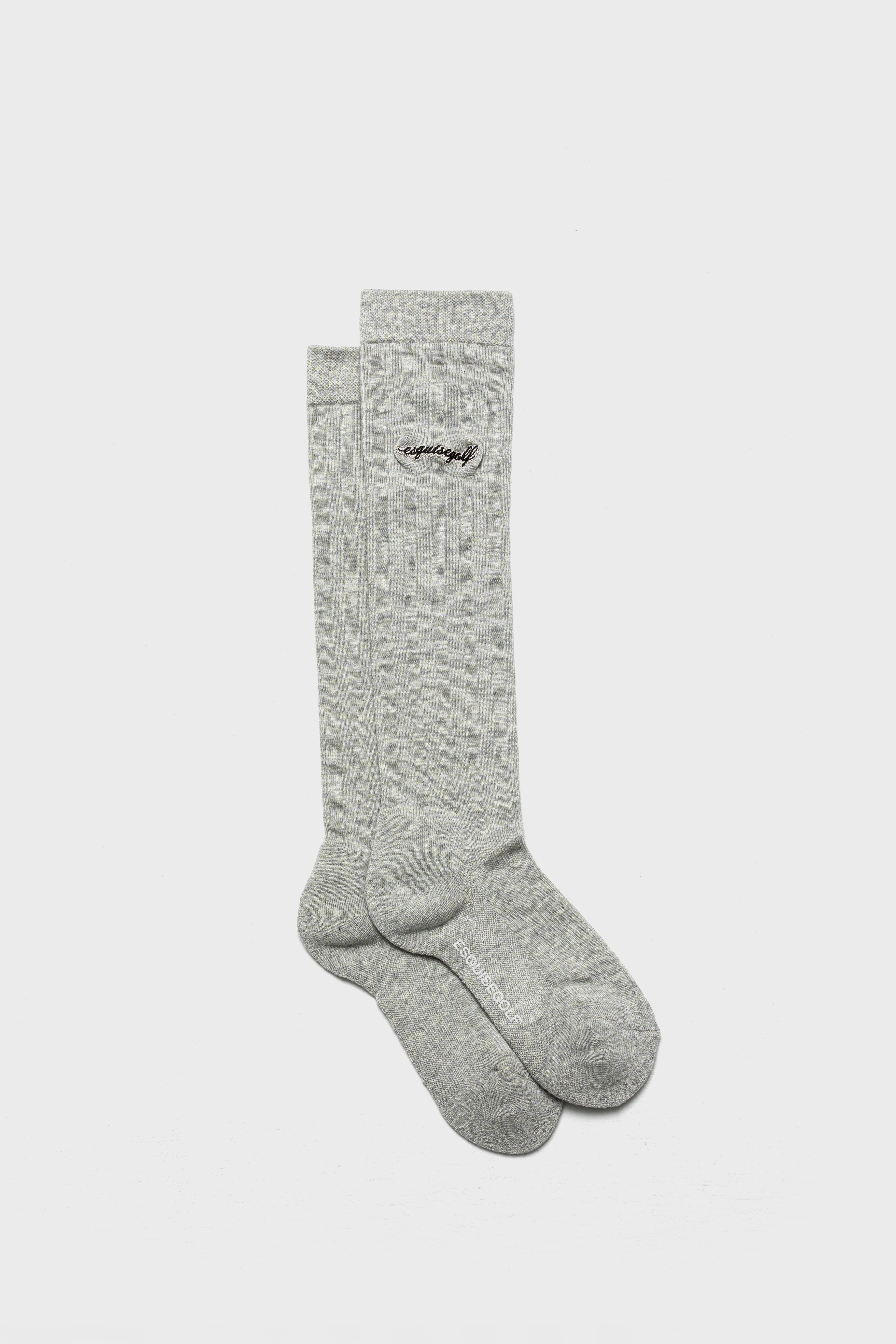 RIBBED HIGH SOCKS - Clay