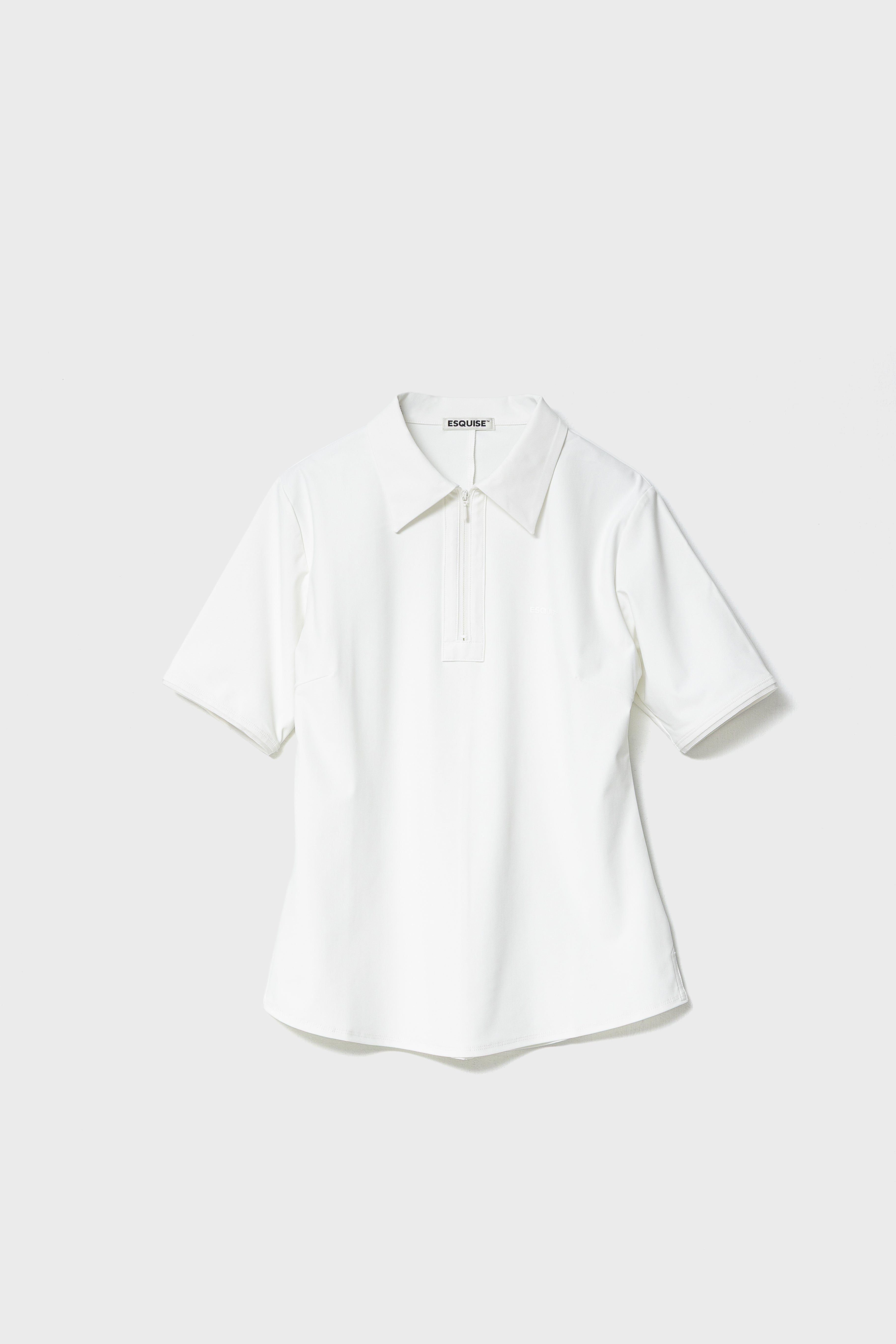 MODERN ZIP POLO - White