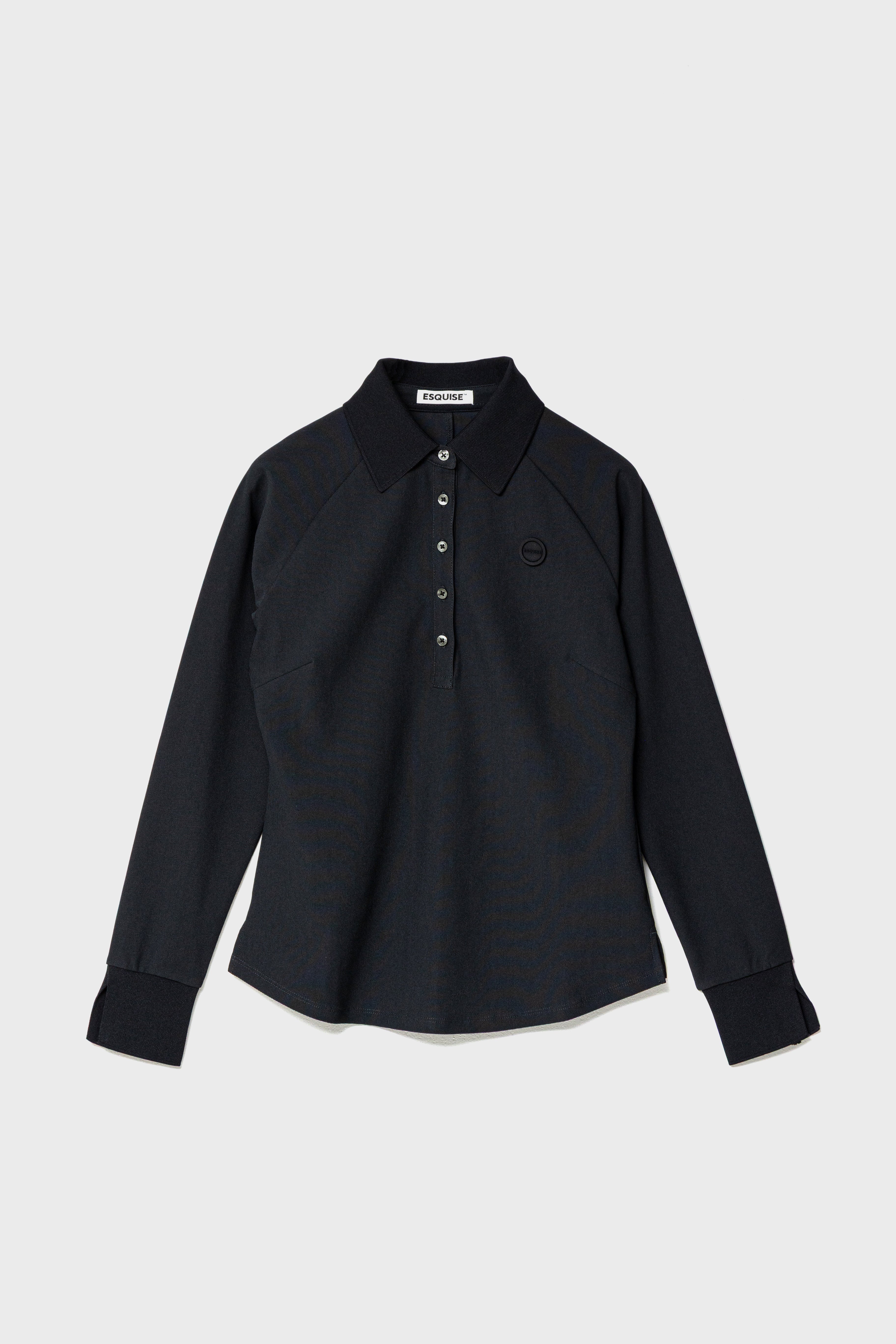PEARLKNIT CUFFS POLO - Black