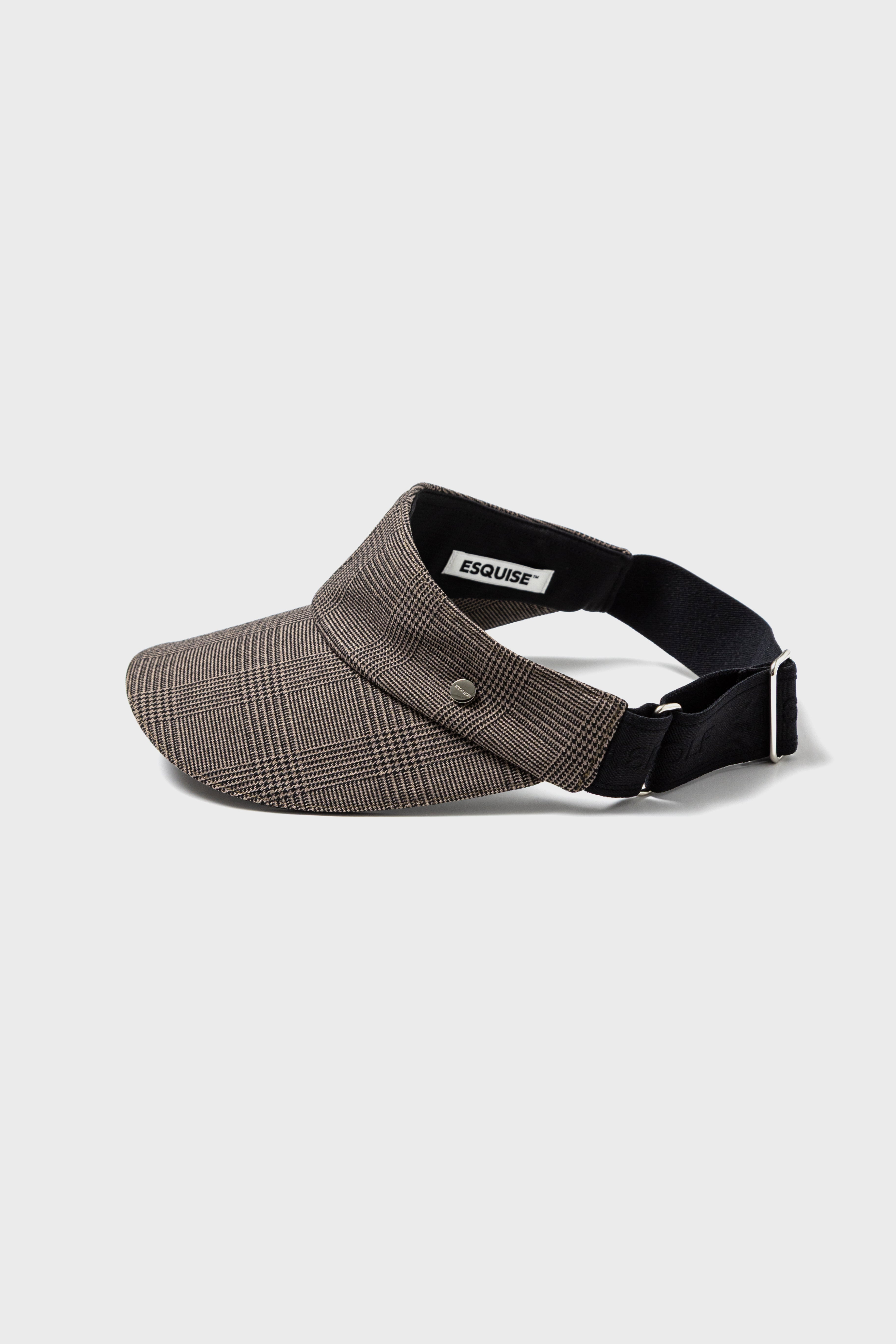 GLEN CHECK CURVE VISOR - Brown