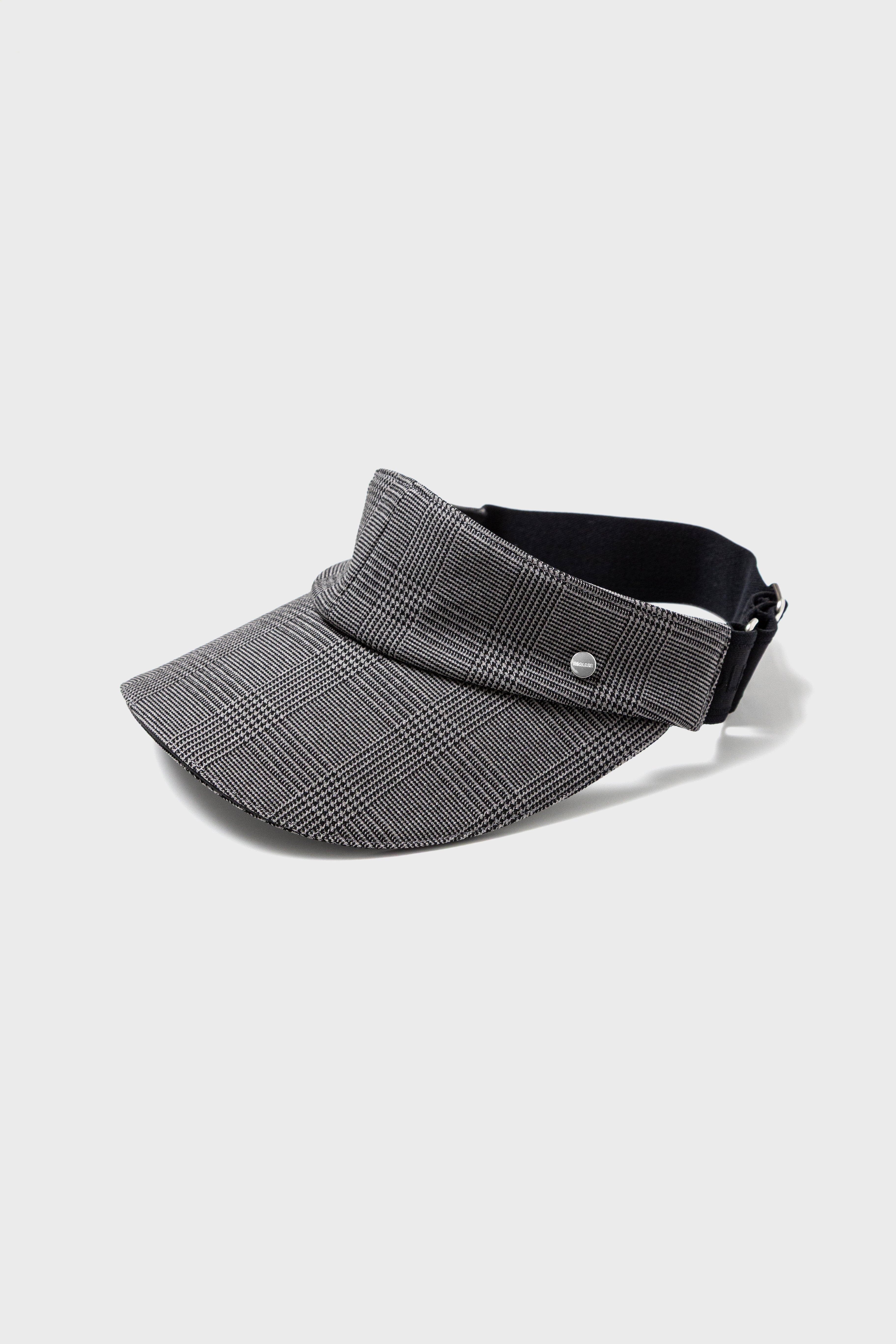GLEN CHECK CURVE VISOR - Gray