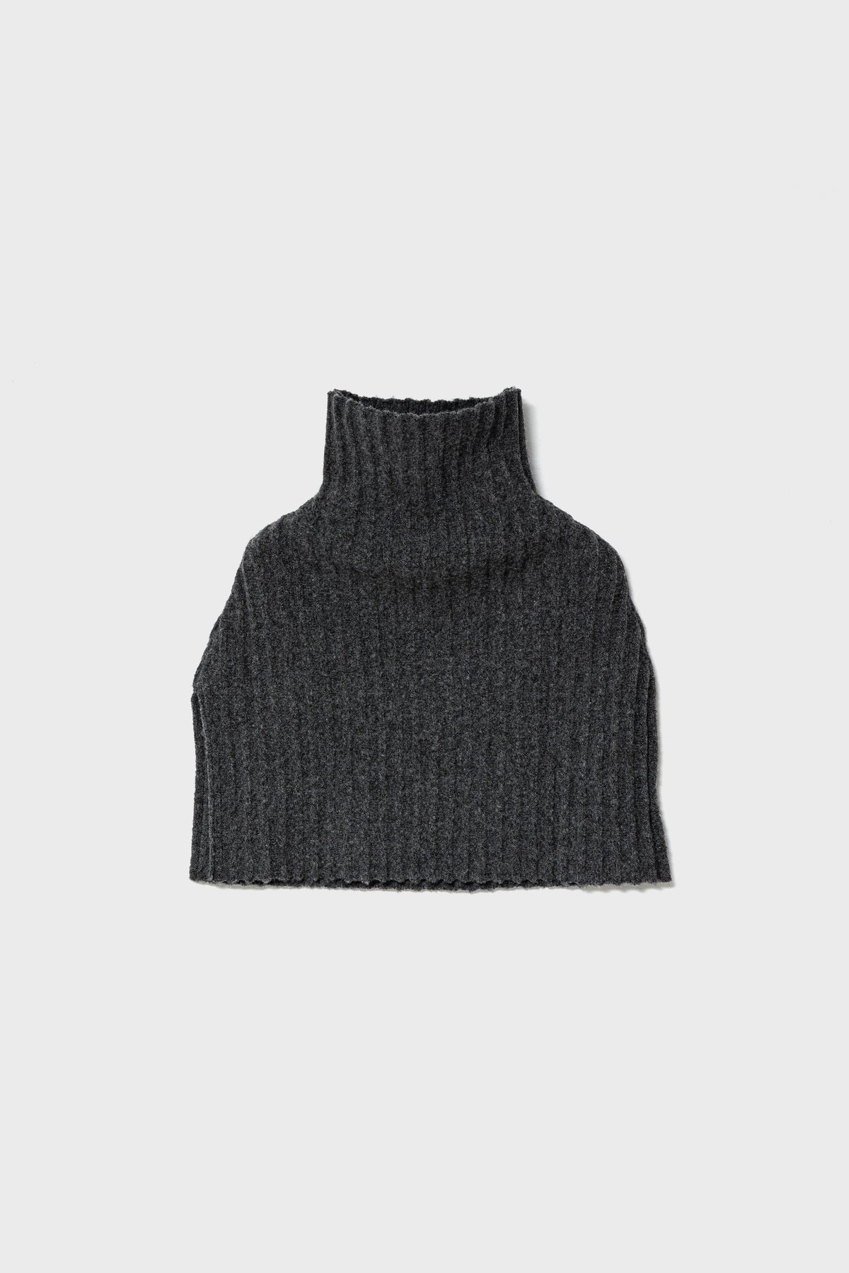 ECO-KNIT RIBBED CAPE - Gray