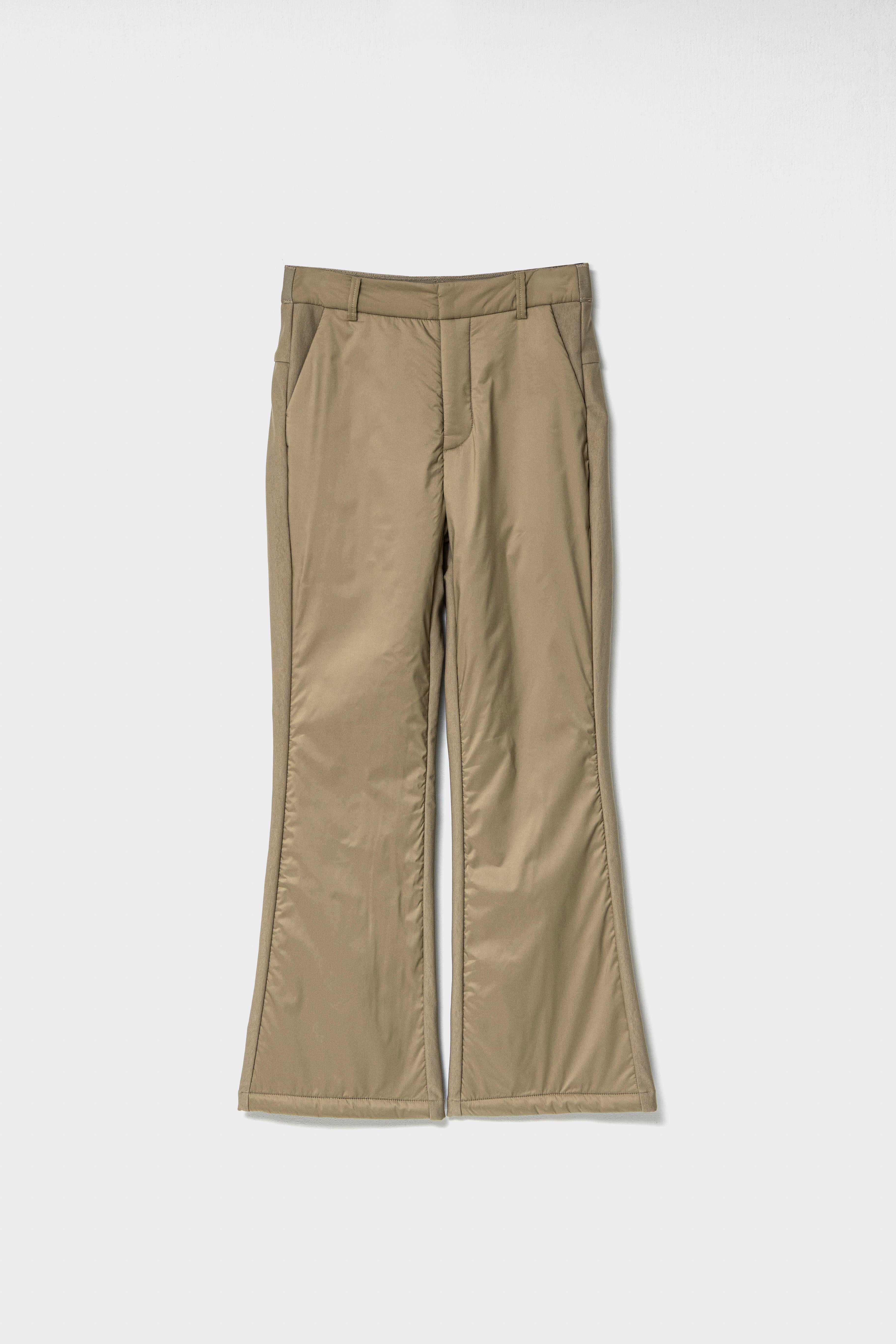 WINTER WARM FLARE PANTS - Beige