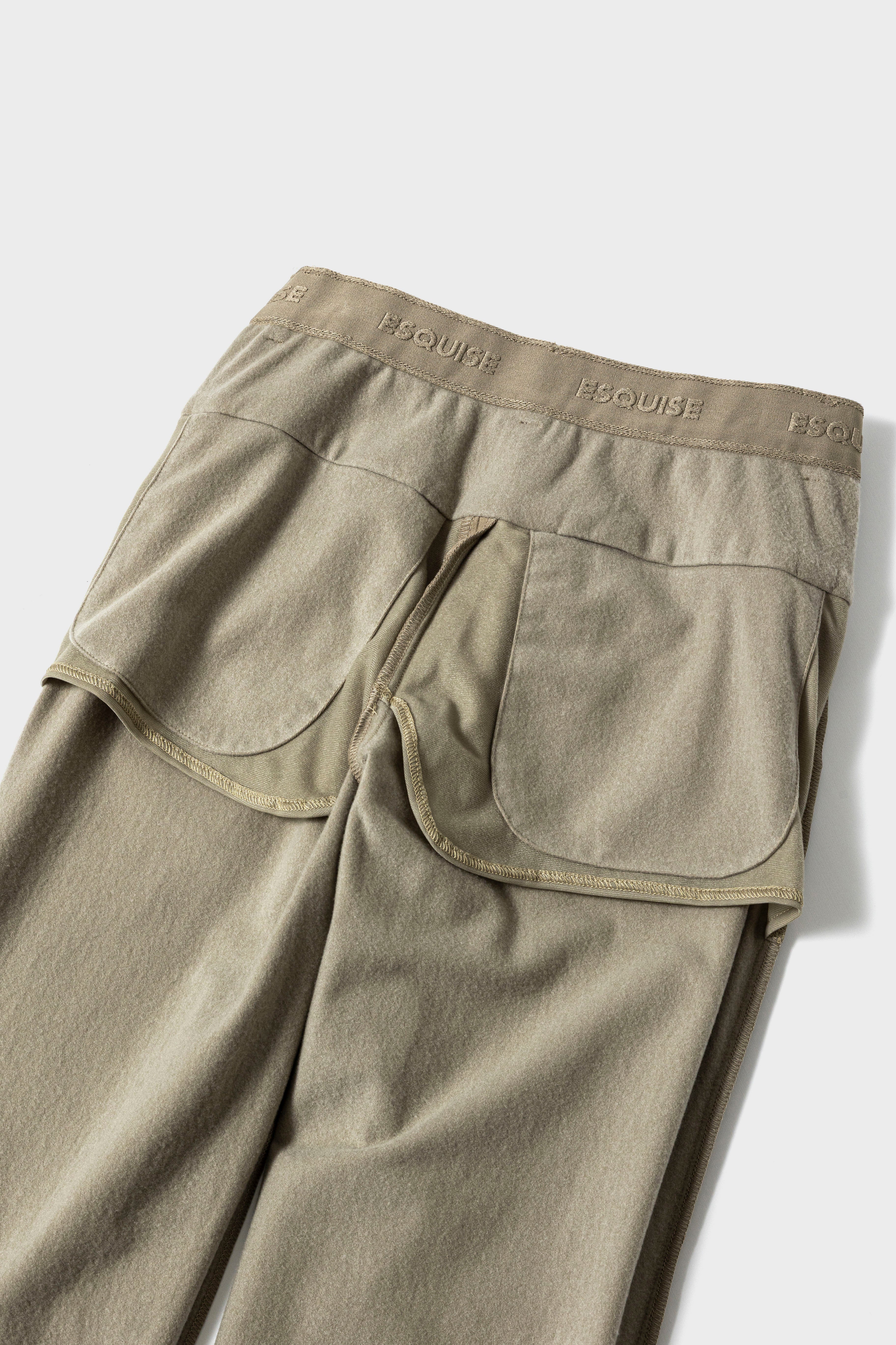WINTER WARM FLARE PANTS - Beige
