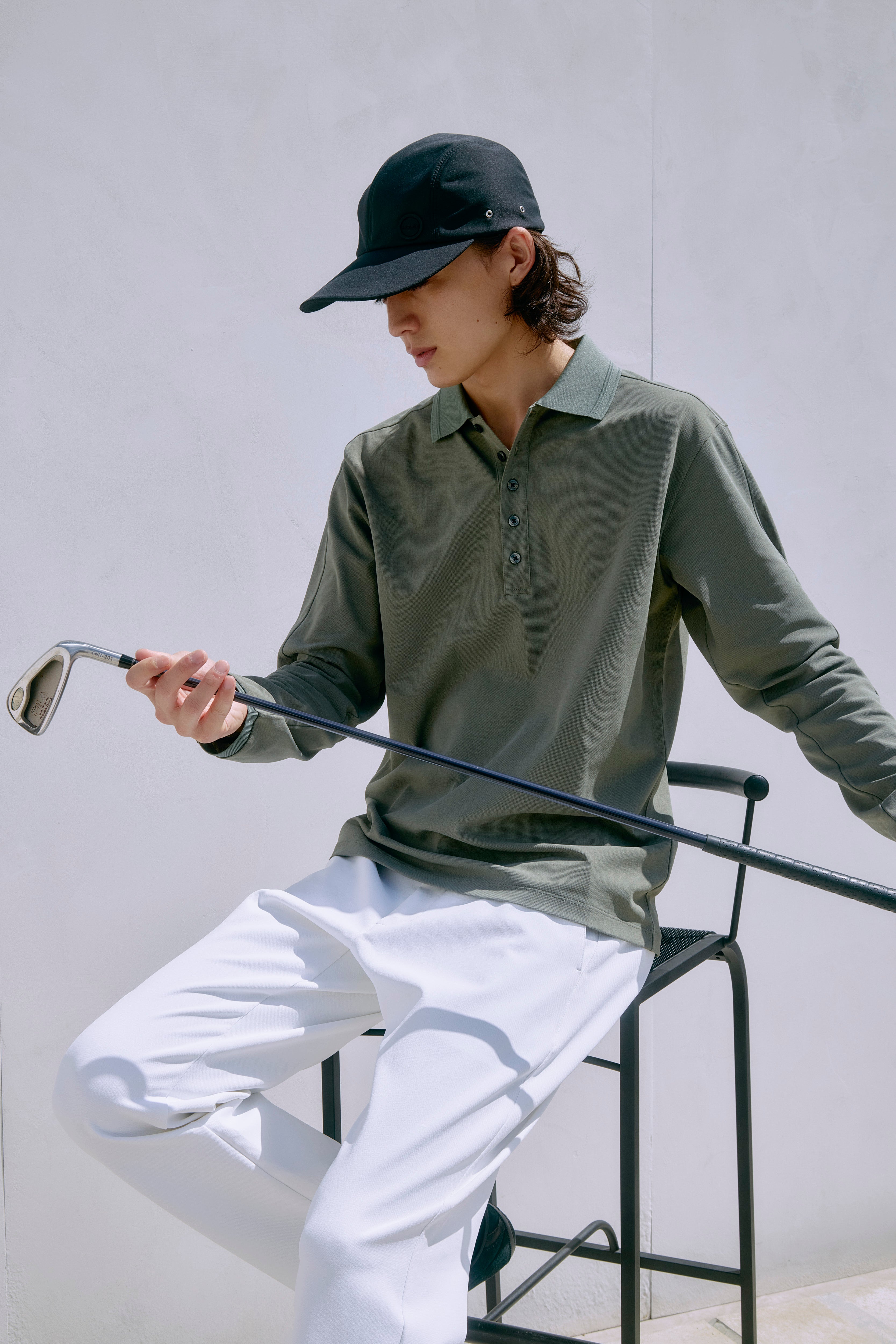 MOTION LONG POLO - Khaki