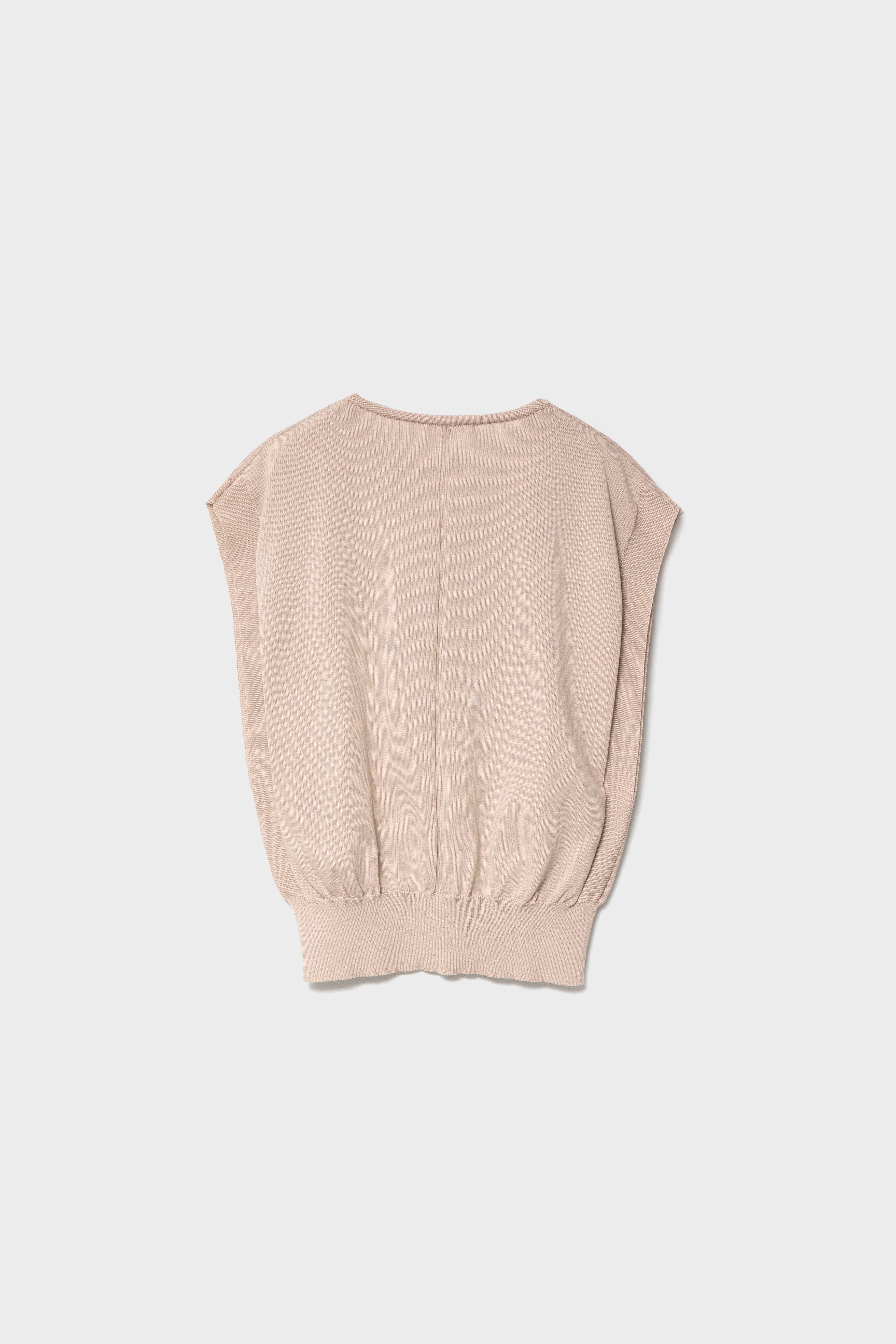 SUSTAIN KNIT VEST - PinkBeige