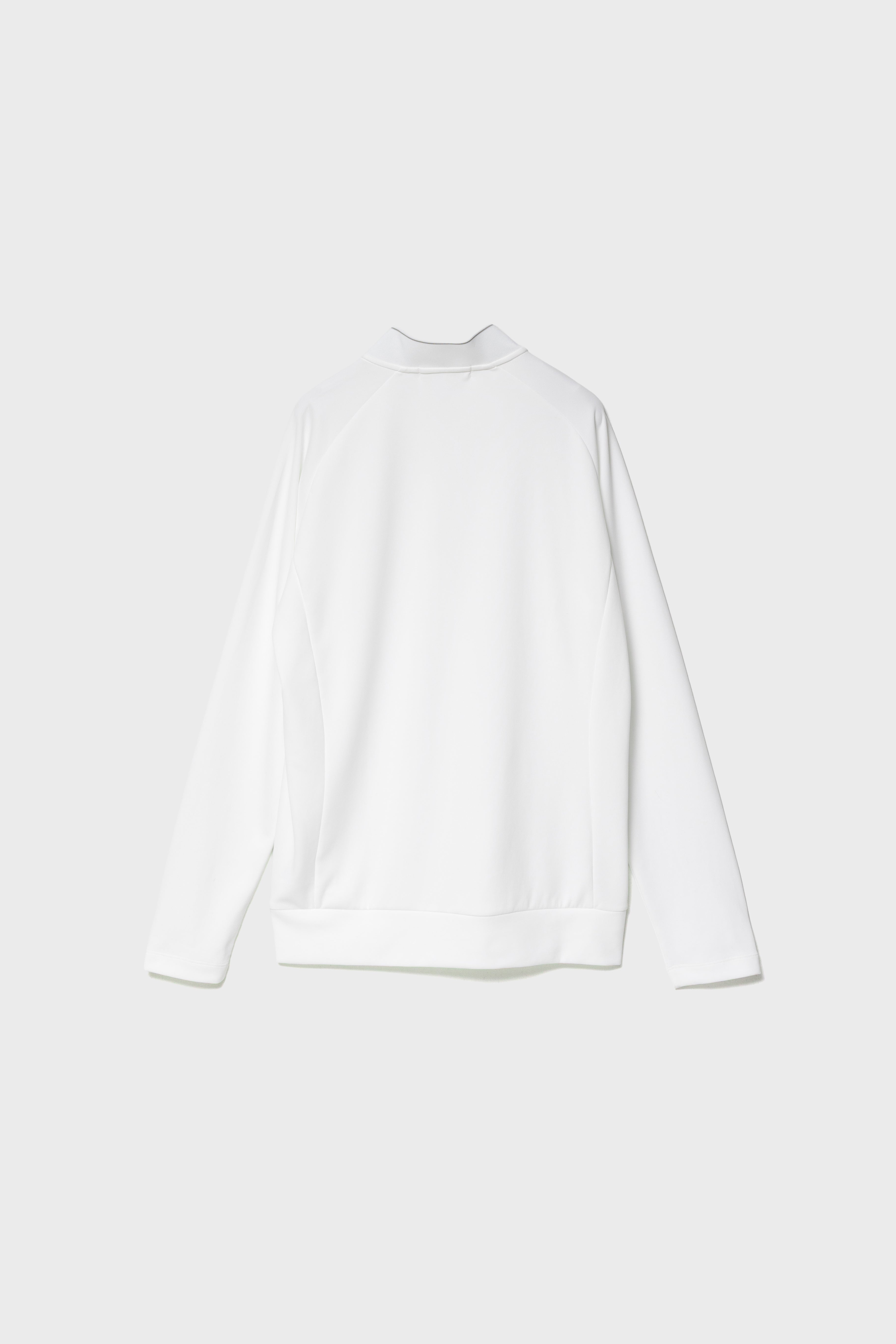 SMOOTH HALF ZIP HIGH NECK - White