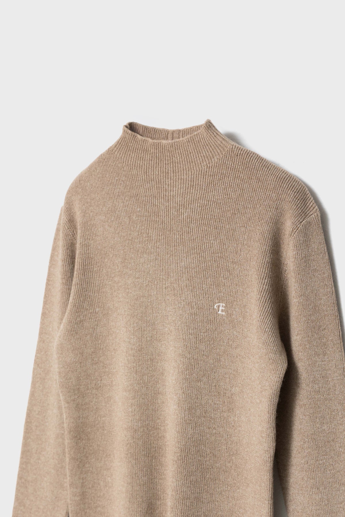BLANC CASHMERE MOCK - Beige