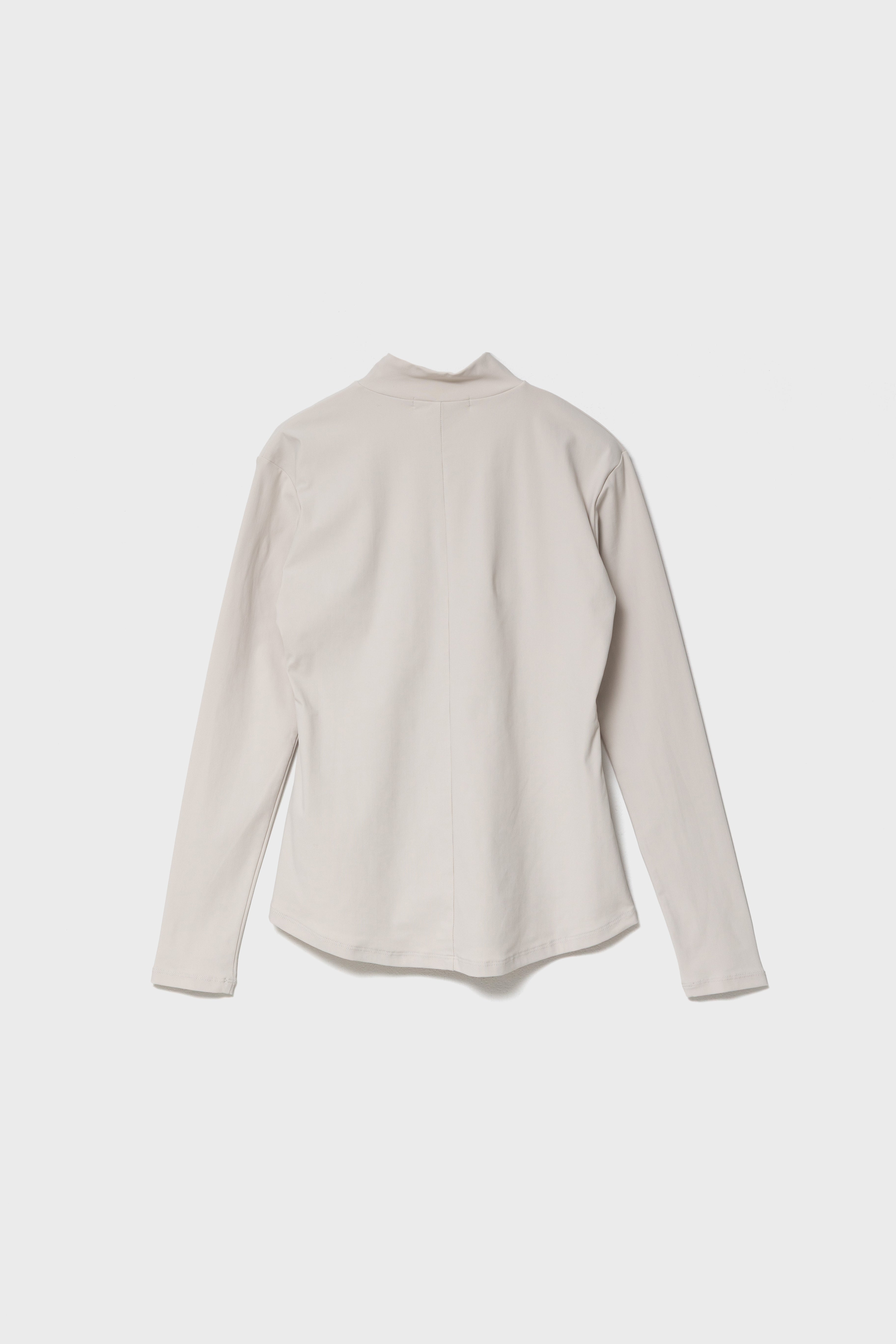ESSENTIAL HALF ZIP - LightBeige
