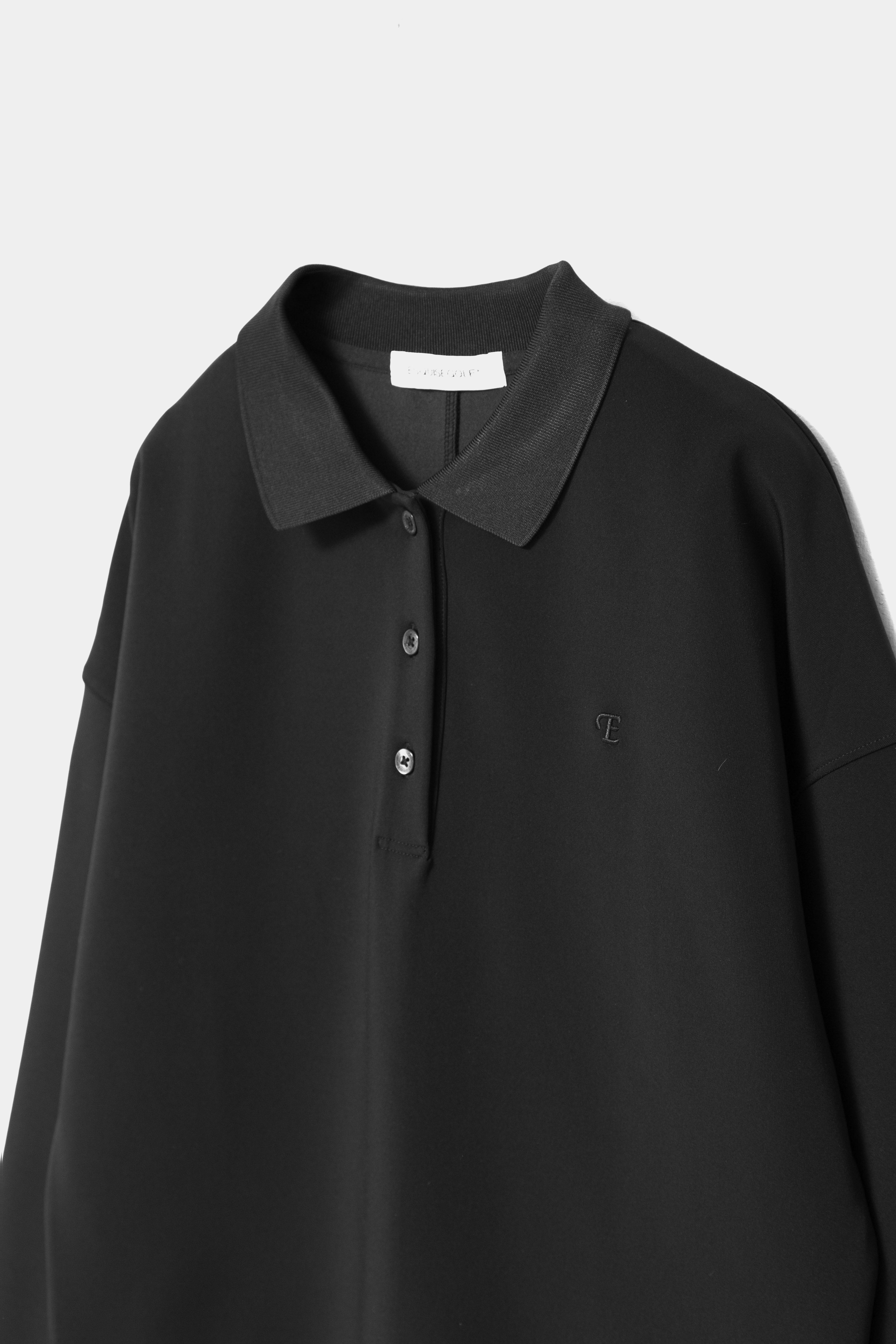 SMOOTH LONG POLO - Black