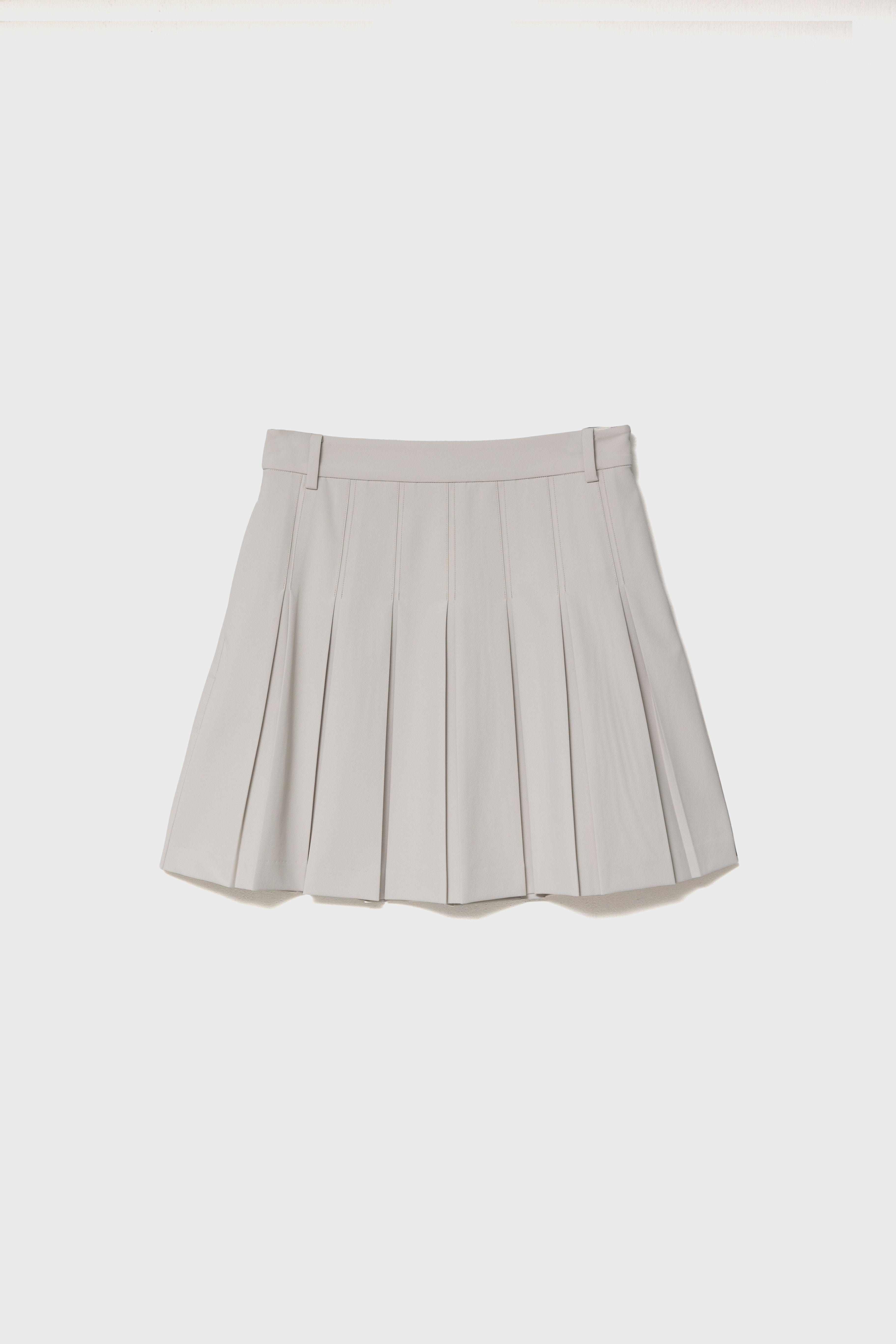 ESSENTIAL GOLF PLEATS SKIRT - LightBeige