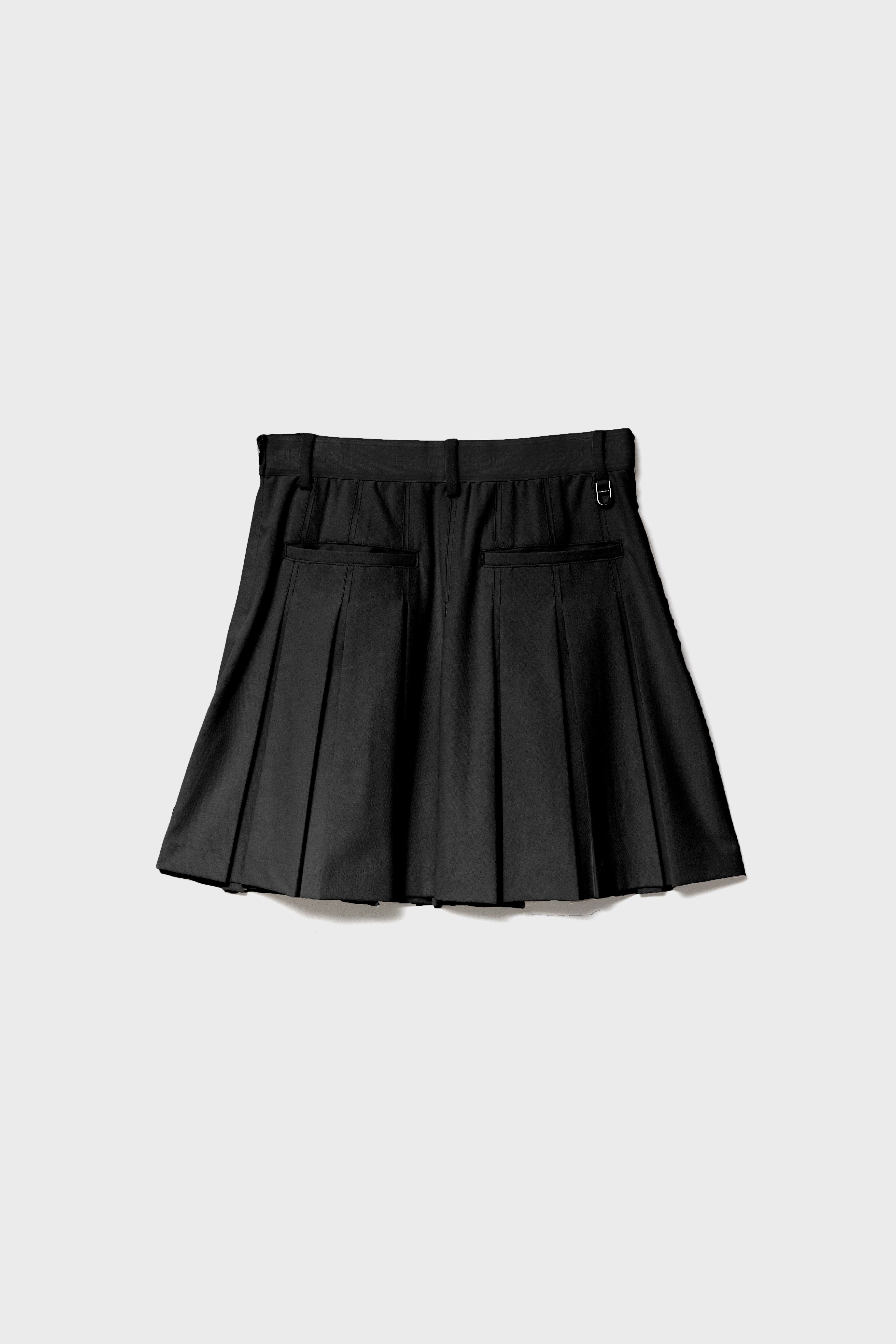 ESSENTIAL GOLF PLEATS SKIRT - Black