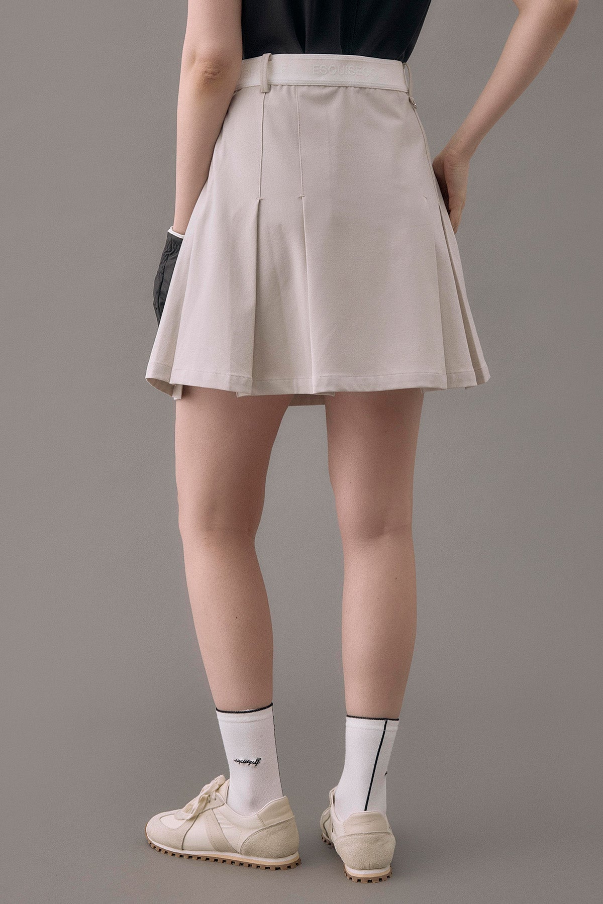 SILK TOUCH PLEATED SKIRT - Light Beige