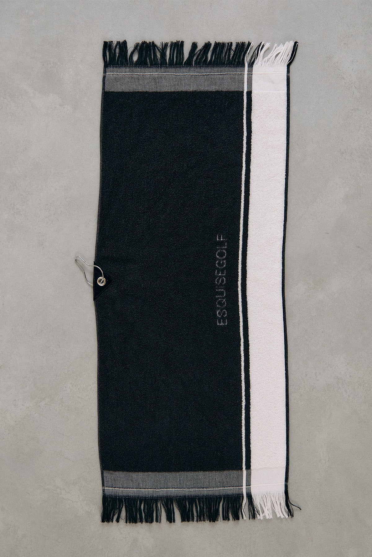 BICOLOR TOWEL - Black x White