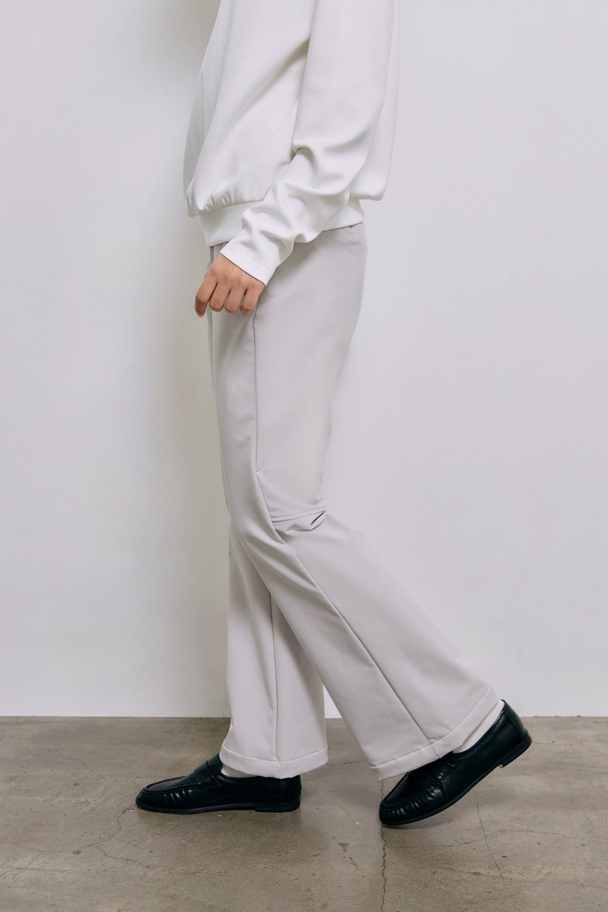 THERMAL FLARE PANTS - LightBeige