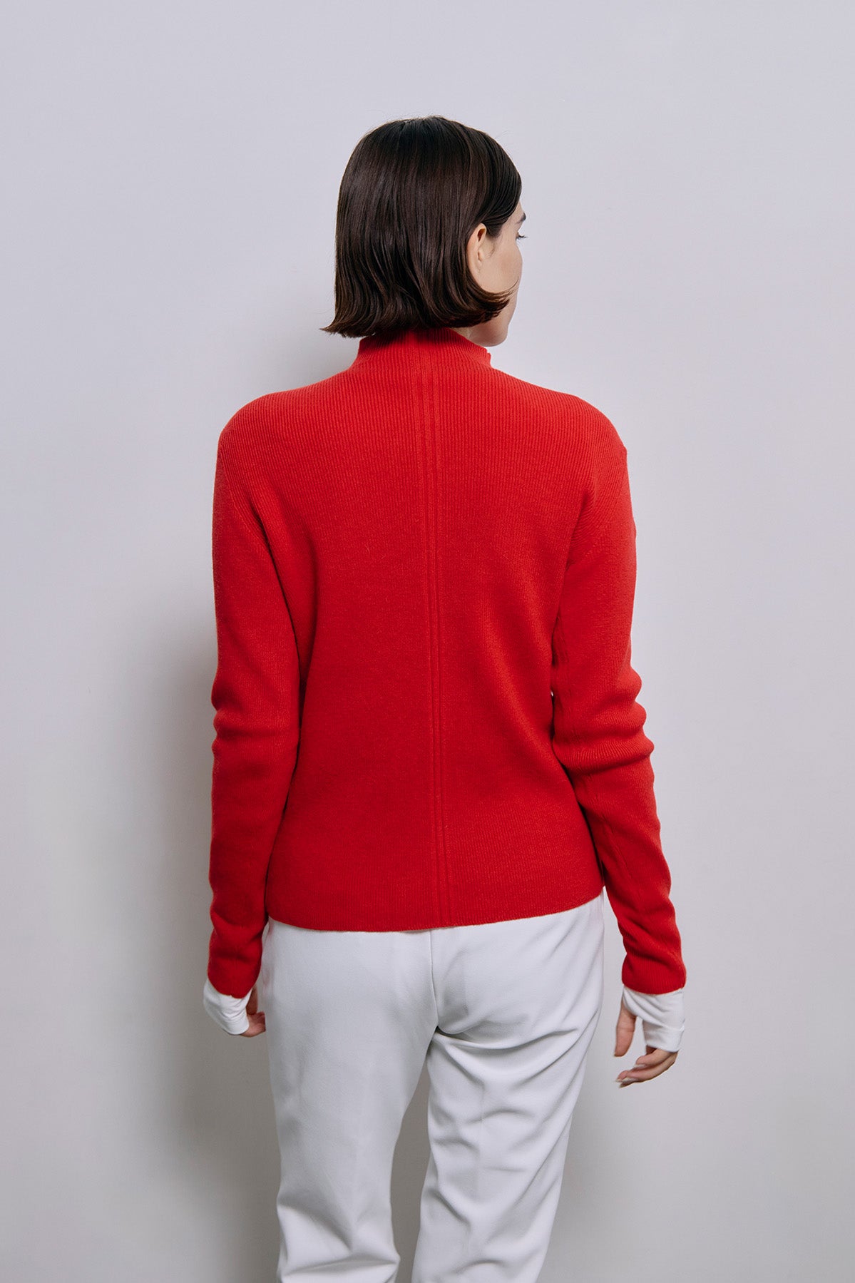 BLANC CASHMERE MOCK - Red